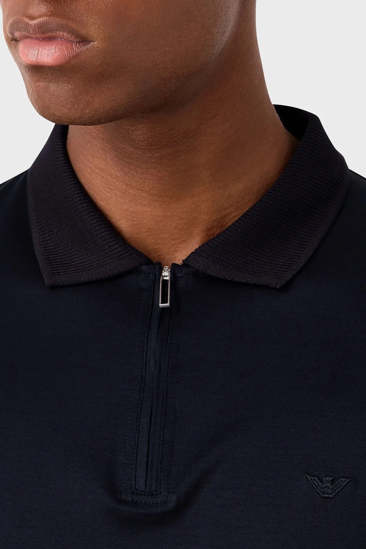 Emporio Armani Regular Fit Fermuarlı Erkek Polo Yaka T Shirt 6R1F85 1JUVZ 0920 LACİVERT - 3