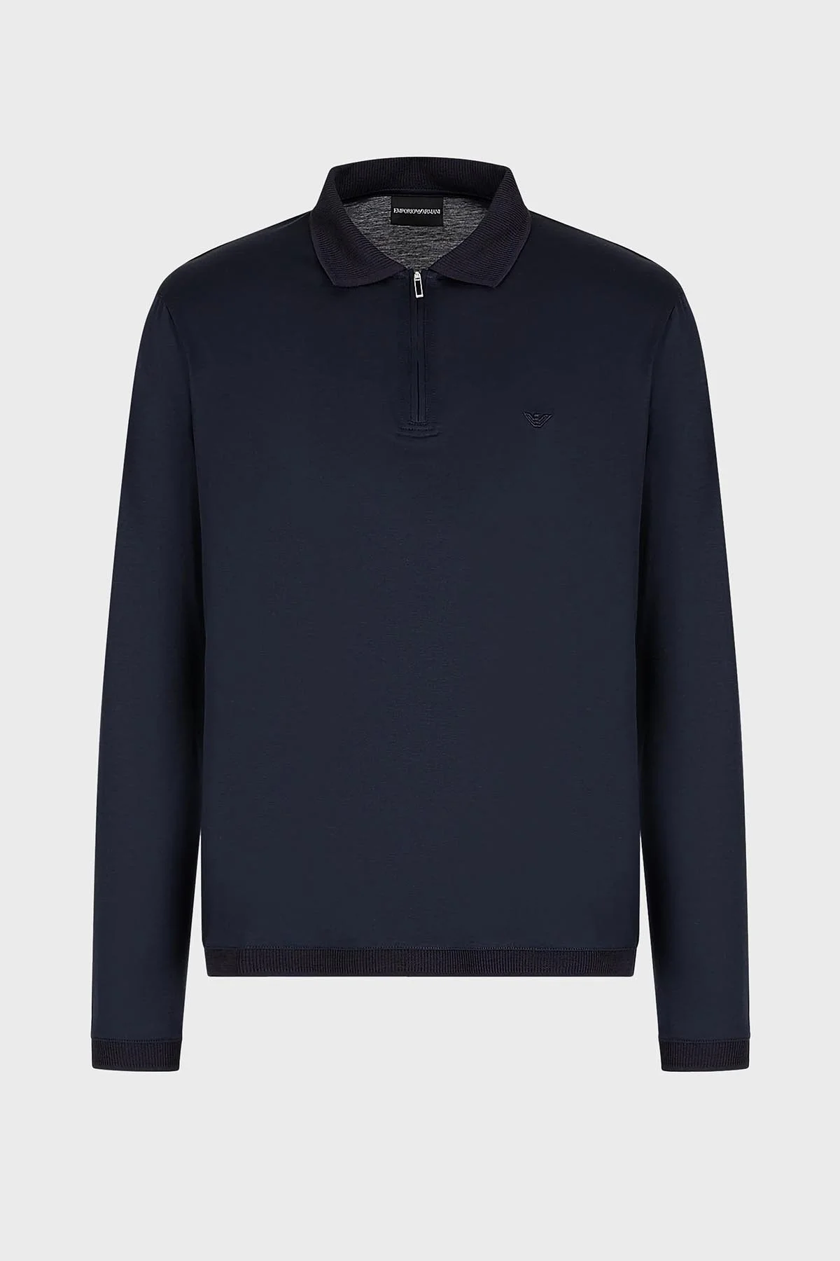 Emporio Armani Regular Fit Fermuarlı Erkek Polo Yaka T Shirt 6R1F85 1JUVZ 0920 LACİVERT - 4