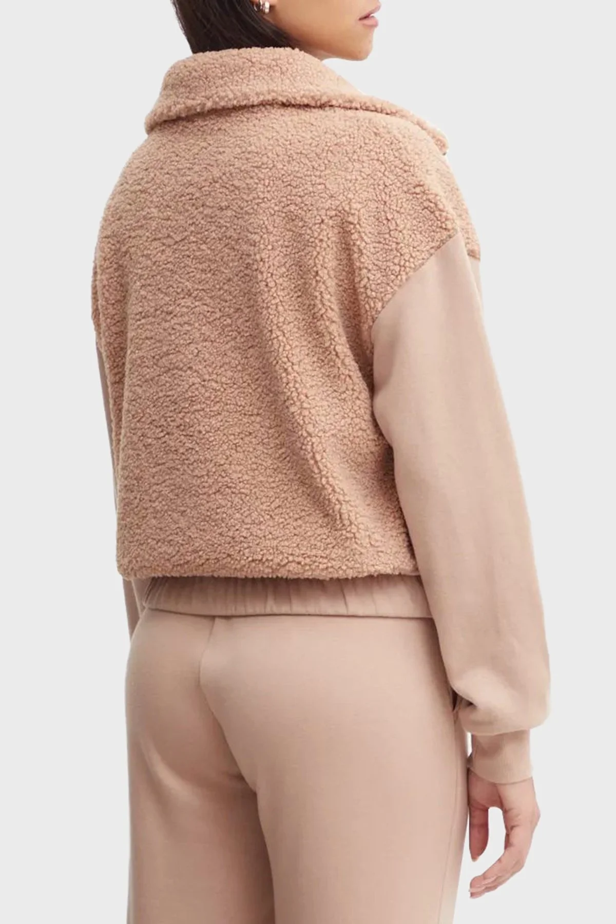 Emporio Armani Regular Fit Fermuarlı Teddy Polar Bayan Sweat 1649074 F2561 6355 BEJ - 2