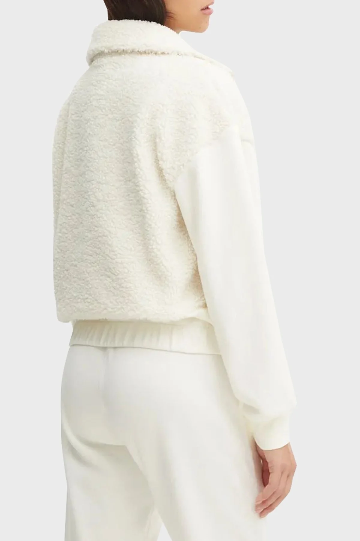 Emporio Armani Regular Fit Fermuarlı Teddy Polar Bayan Sweat 1649074 F2569 2810 EKRU - 2