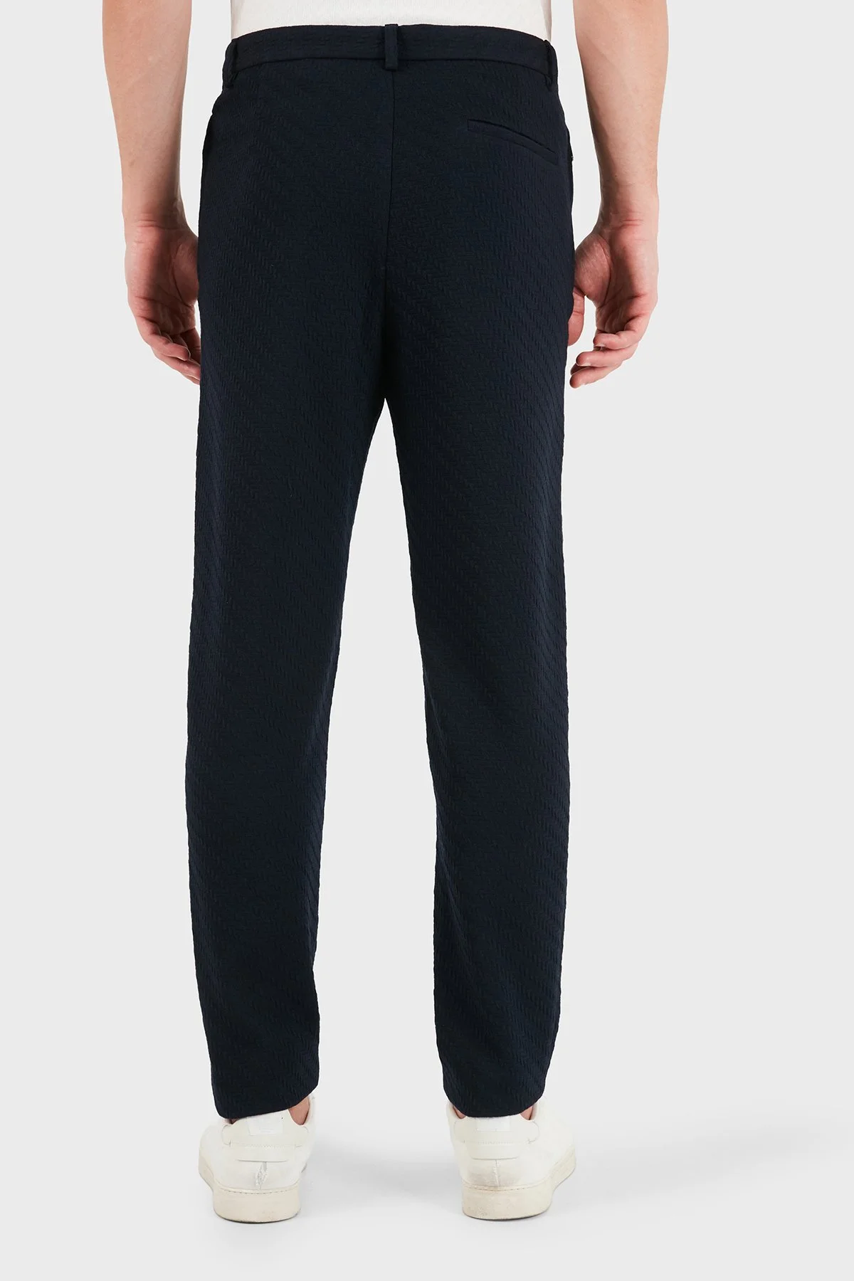 Emporio Armani Regular Fit Fit Normal Bel Düz Paça Erkek Pantolon EM000158 TE22963 MB036 Lacivert - 3