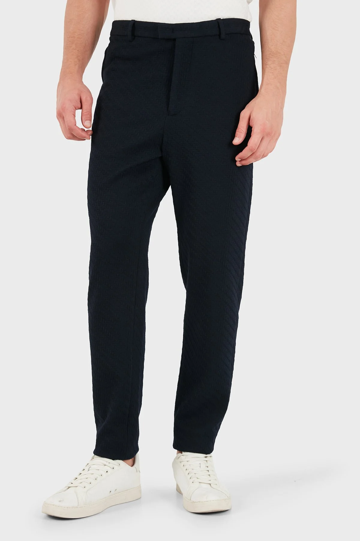 Emporio Armani Regular Fit Fit Normal Bel Düz Paça Erkek Pantolon EM000158 TE22963 MB036 Lacivert - 4