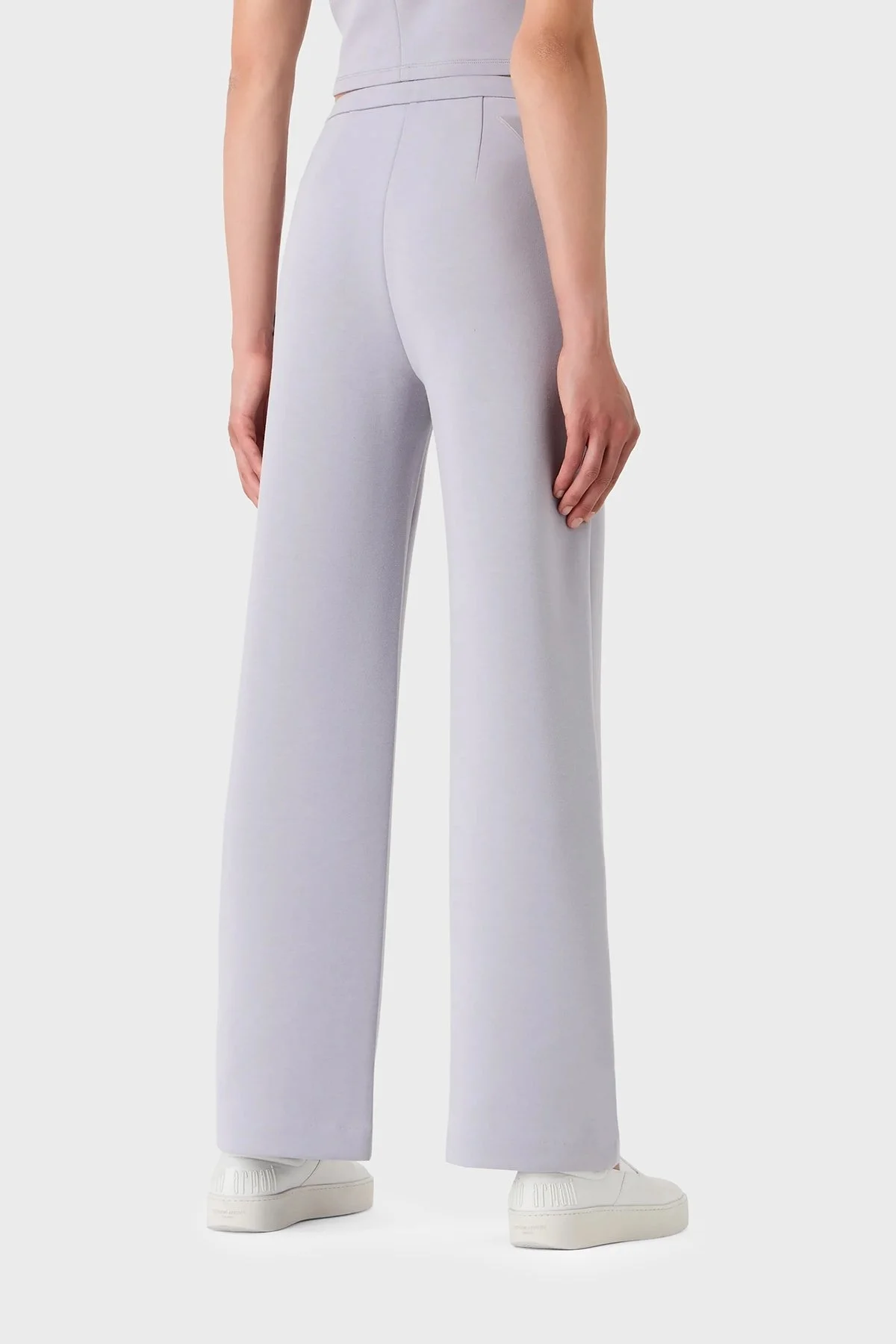 Emporio Armani Regular Fit Geniş Paça Scuba Bayan Pantolon 3D2P6D 2JZYZ 0802 LİLA - 2