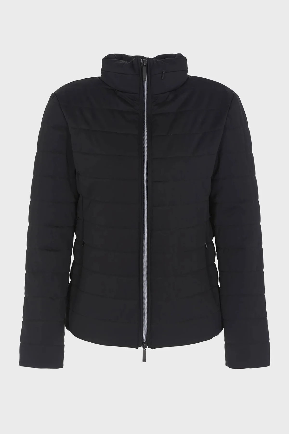 Emporio Armani Regular Fit Gizli Kapüşonlu Hafif Şişme Bayan Mont 6R2B96 2NFMZ 0999 SİYAH - 5