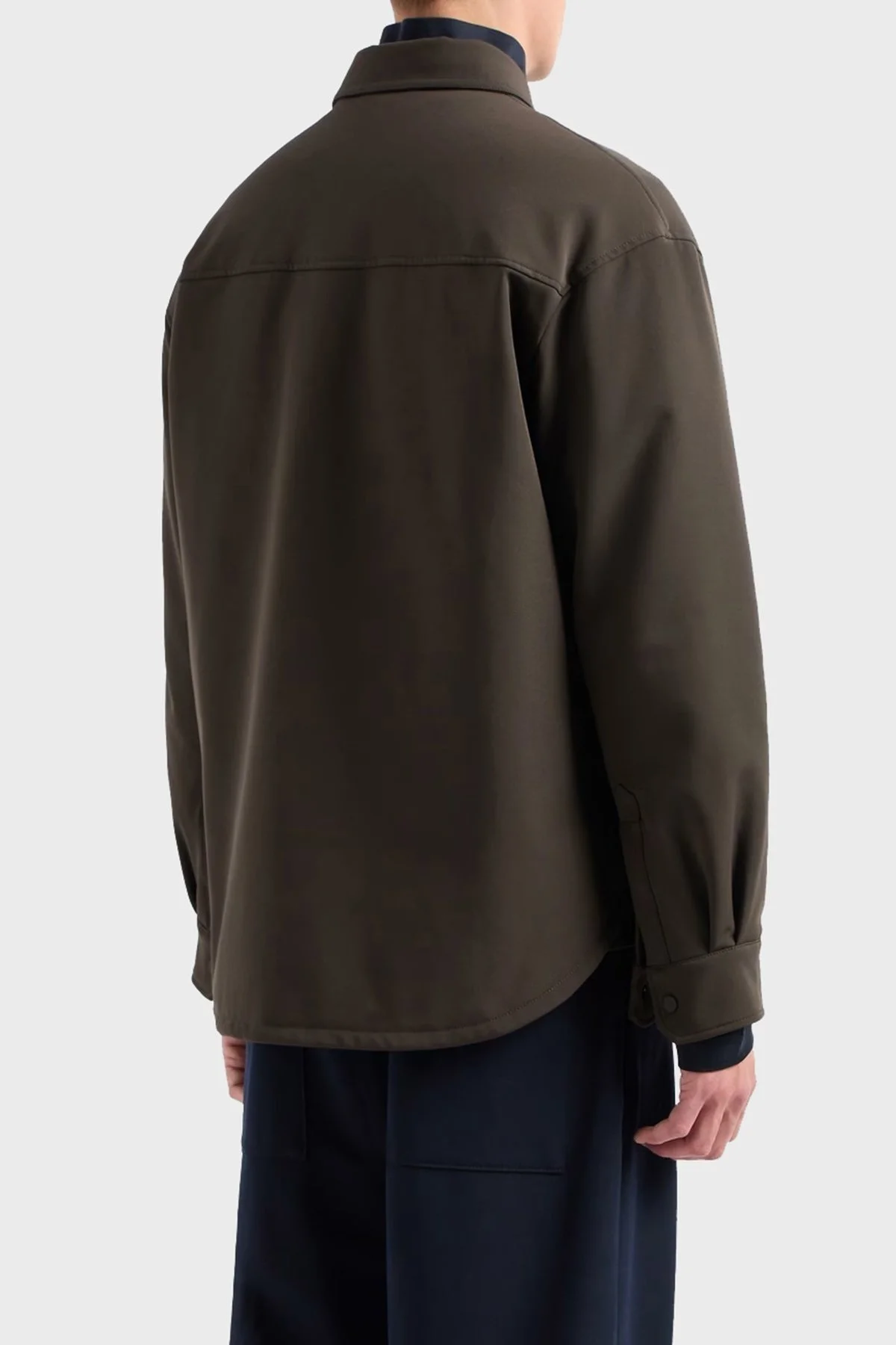 Emporio Armani Regular Fit Gömlek Yaka Çıtçıt Düğmeli Erkek Ceket 6D1CN0 1NUBZ 05A6 HAKİ - 3