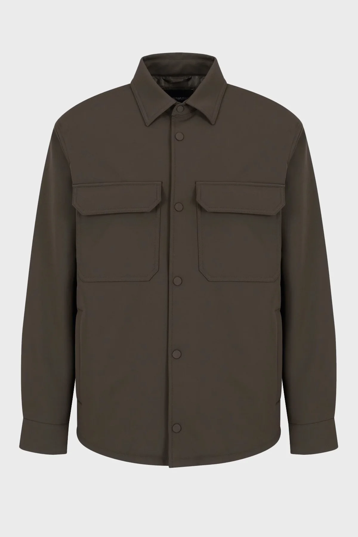 Emporio Armani Regular Fit Gömlek Yaka Çıtçıt Düğmeli Erkek Ceket 6D1CN0 1NUBZ 05A6 HAKİ - 5
