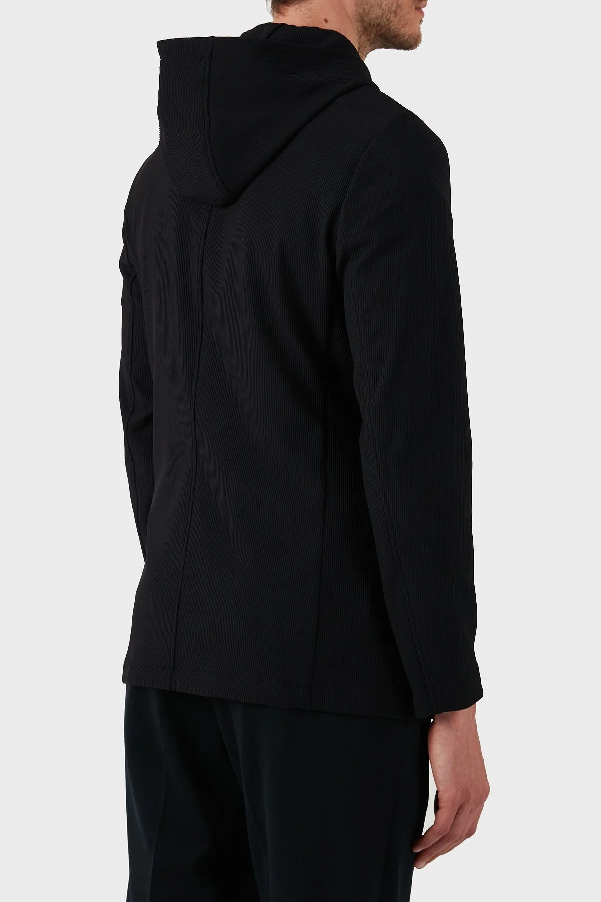 Emporio Armani Regular Fit Kapüşonlu Çıkarılabilir İç Panelli Erkek Ceket EM001506 AF14076 UC001 SİYAH - 3