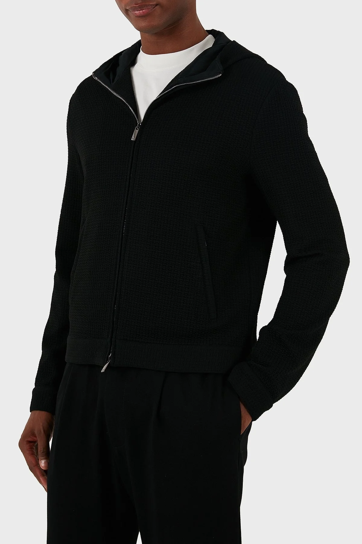 Emporio Armani Regular Fit Kapüşonlu Erkek Sweat EM000028 TE11235 UC001 SİYAH - 5