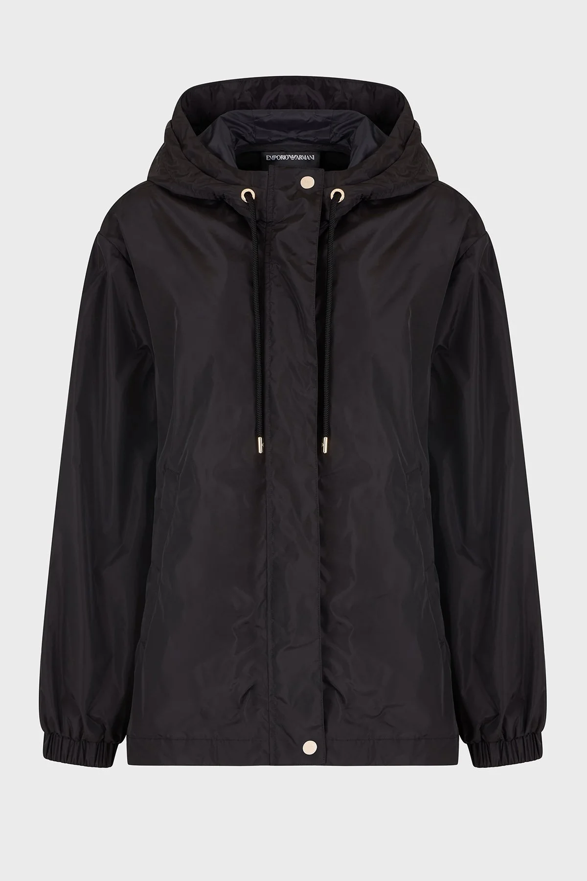 Emporio Armani Regular Fit Kapüşonlu Logolu Bayan Ceket EW001163 AF13339 UC001 SİYAH - 12