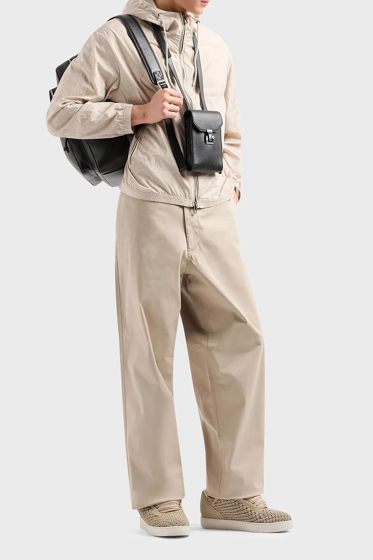 Emporio Armani Regular Fit Kapüşonlu Mevsimlik Erkek Mont 3D1BH4 1NNXZ 06G2 BEJ - 2