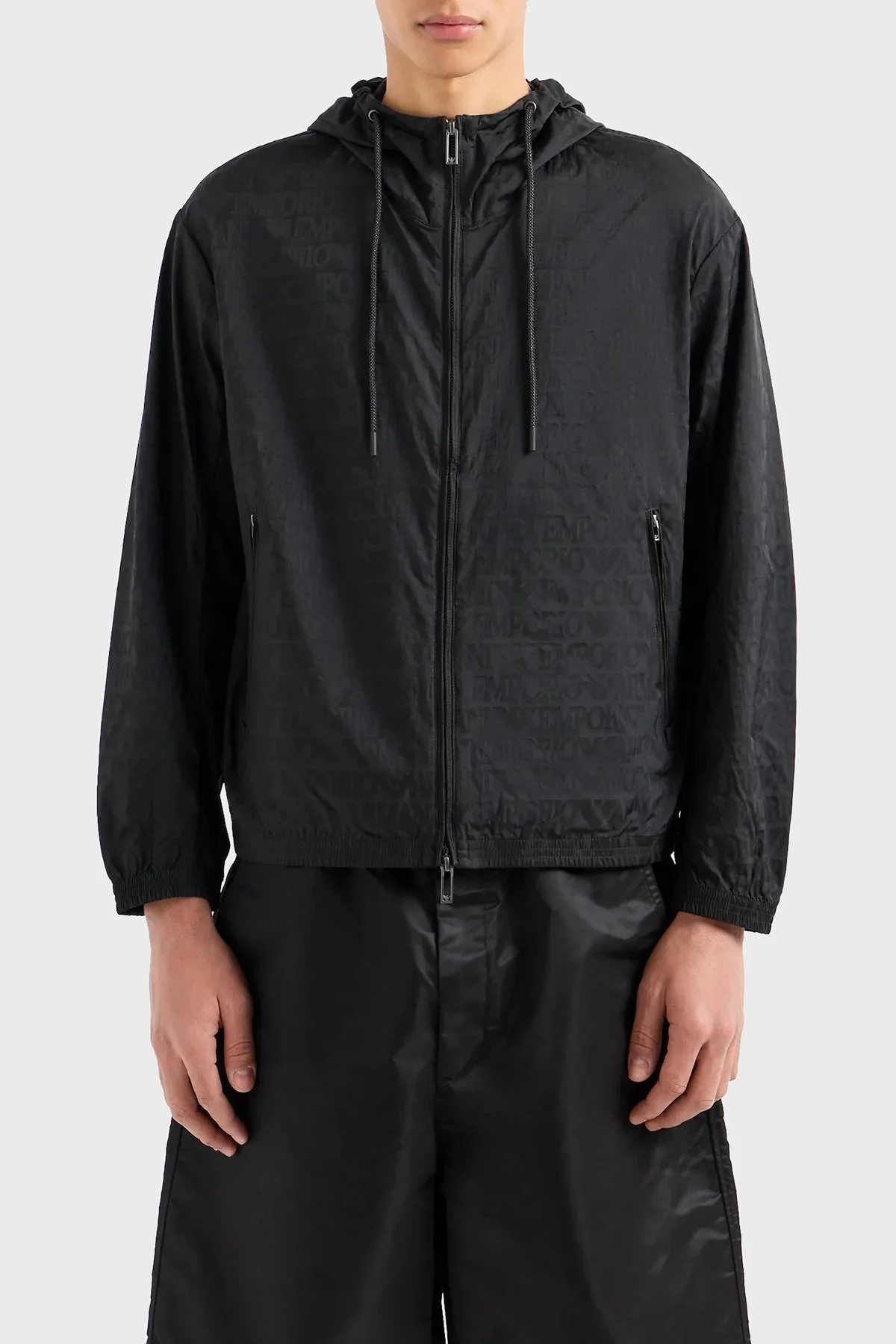 Emporio Armani Regular Fit Kapüşonlu Mevsimlik Erkek Mont 3D1BH4 1NNXZ 0999 SİYAH - 5