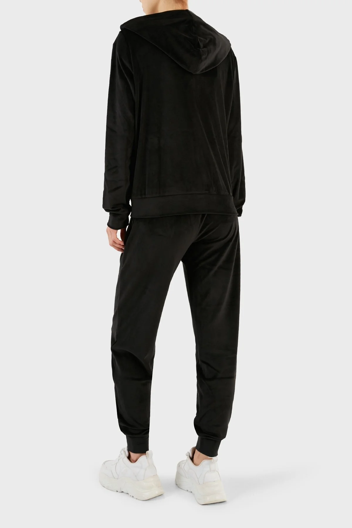 Emporio Armani Regular Fit Kapüşonlu Şönil Bayan Eşofman Takımı 164730 3F260 00020 SİYAH - 2