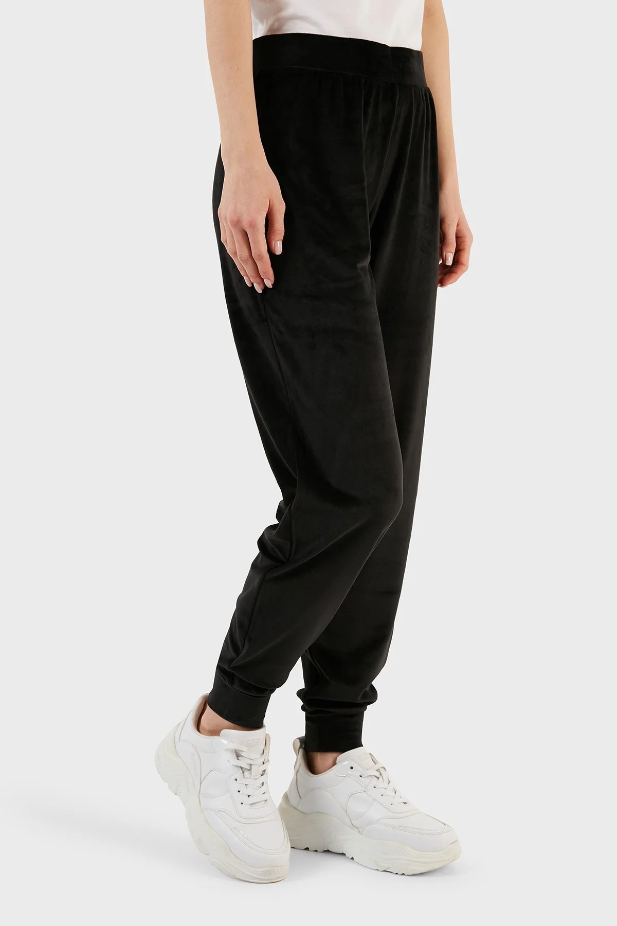 Emporio Armani Regular Fit Kapüşonlu Şönil Bayan Eşofman Takımı 164730 3F260 00020 SİYAH - 6
