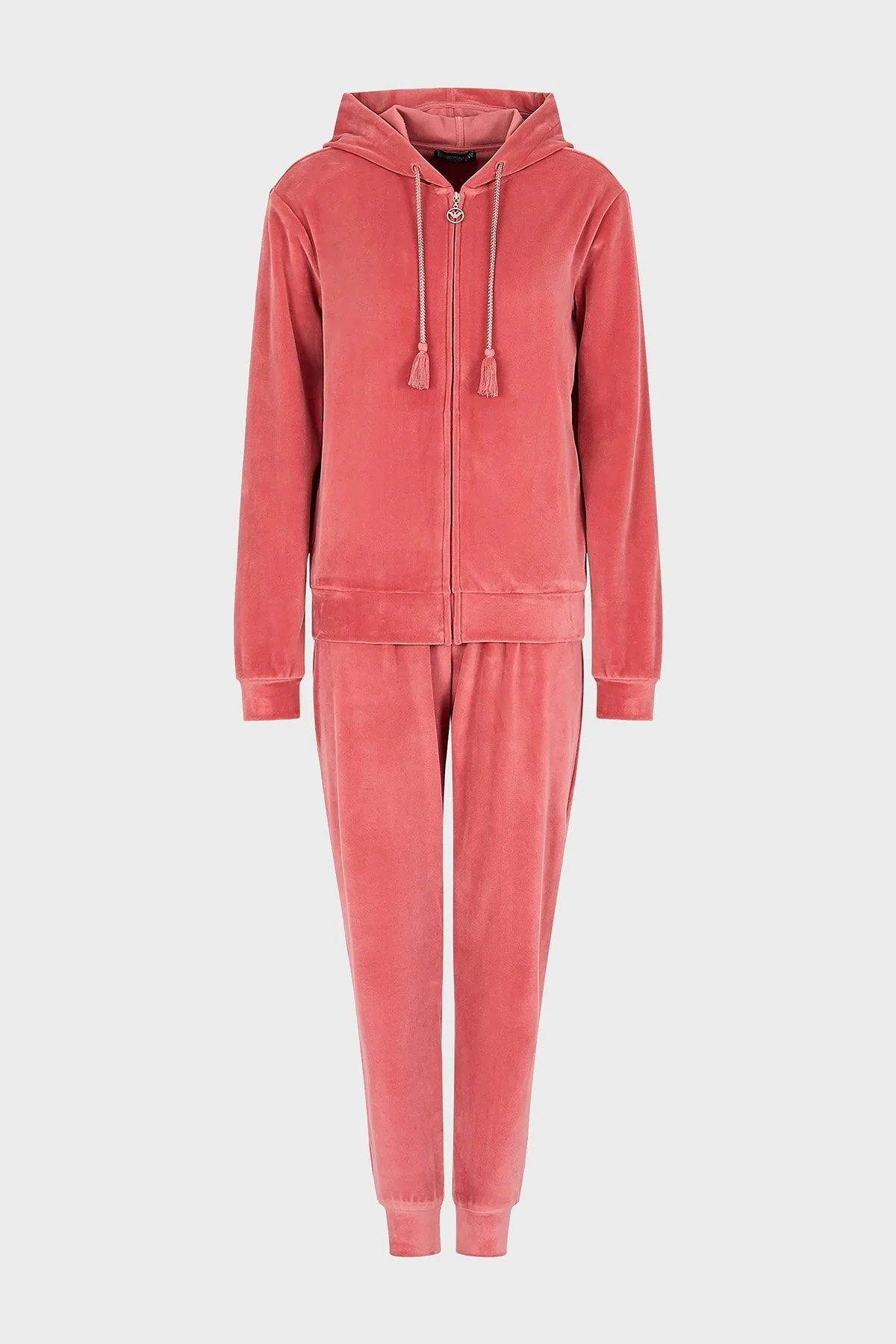 Emporio Armani Regular Fit Kapüşonlu Şönil Bayan Eşofman Takımı 164730 3F260 03051 PEMBE - 6