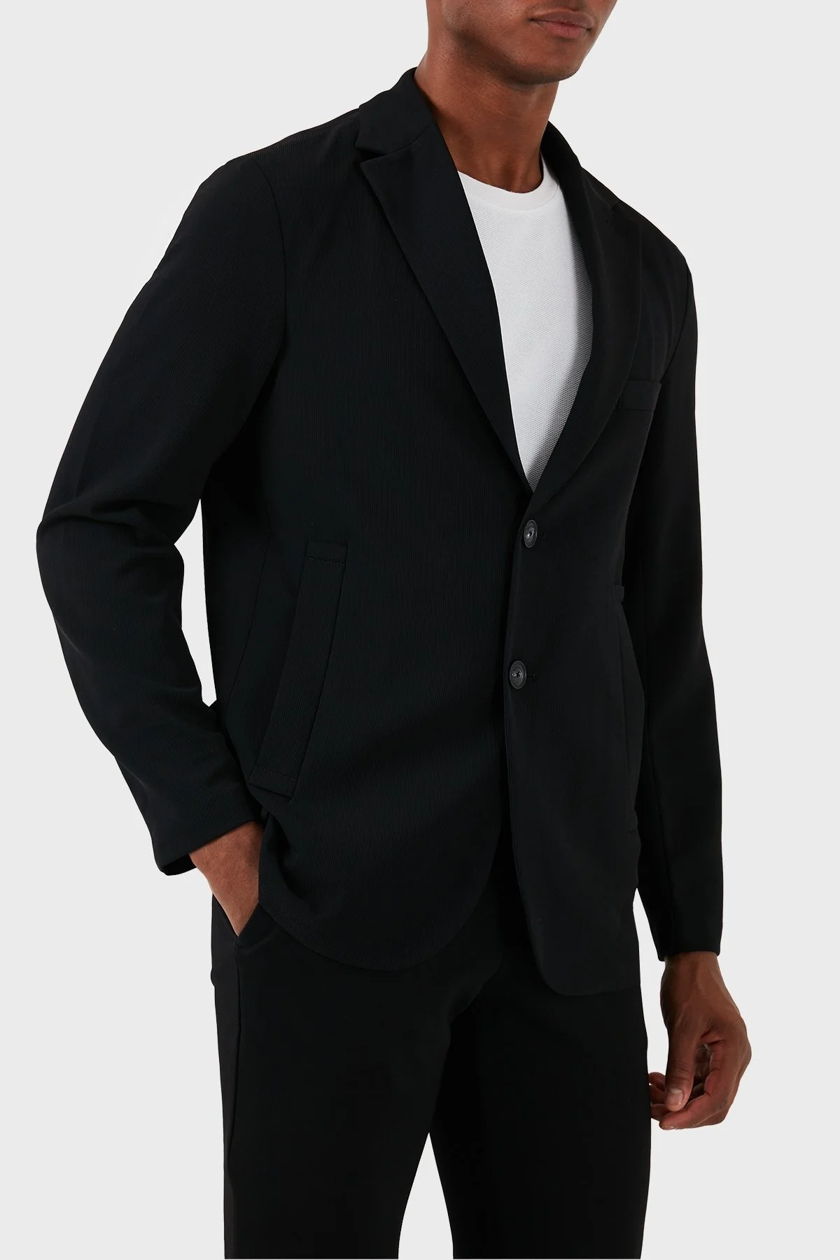 Emporio Armani Regular Fit Kapüşonlu Spor Blazer Erkek Ceket 3D1G73 1NPQZ 0999 SİYAH - 6