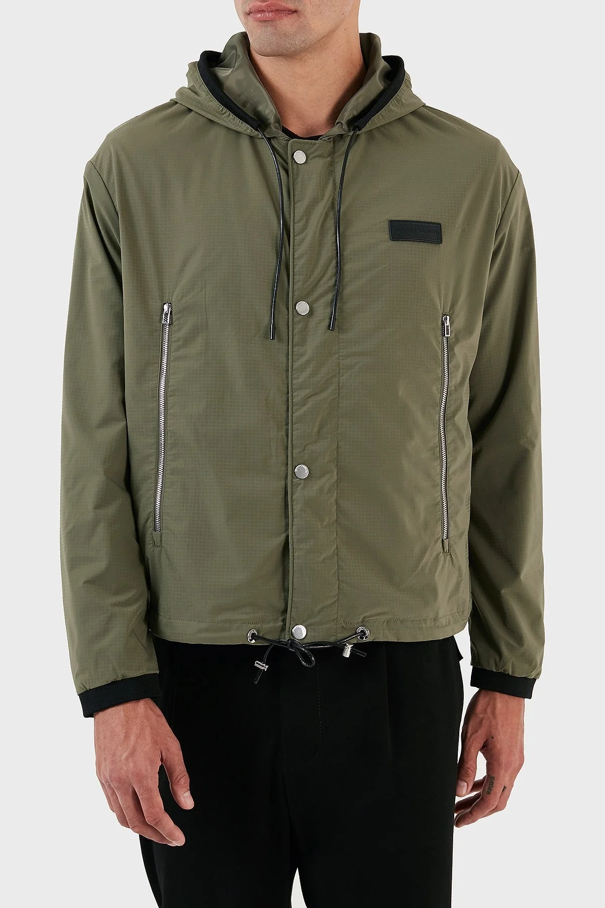 Emporio Armani Regular Fit Kapüşonlu Spor Erkek Ceket 6R1BU2 1NAMZ 0645 YEŞİL - 1