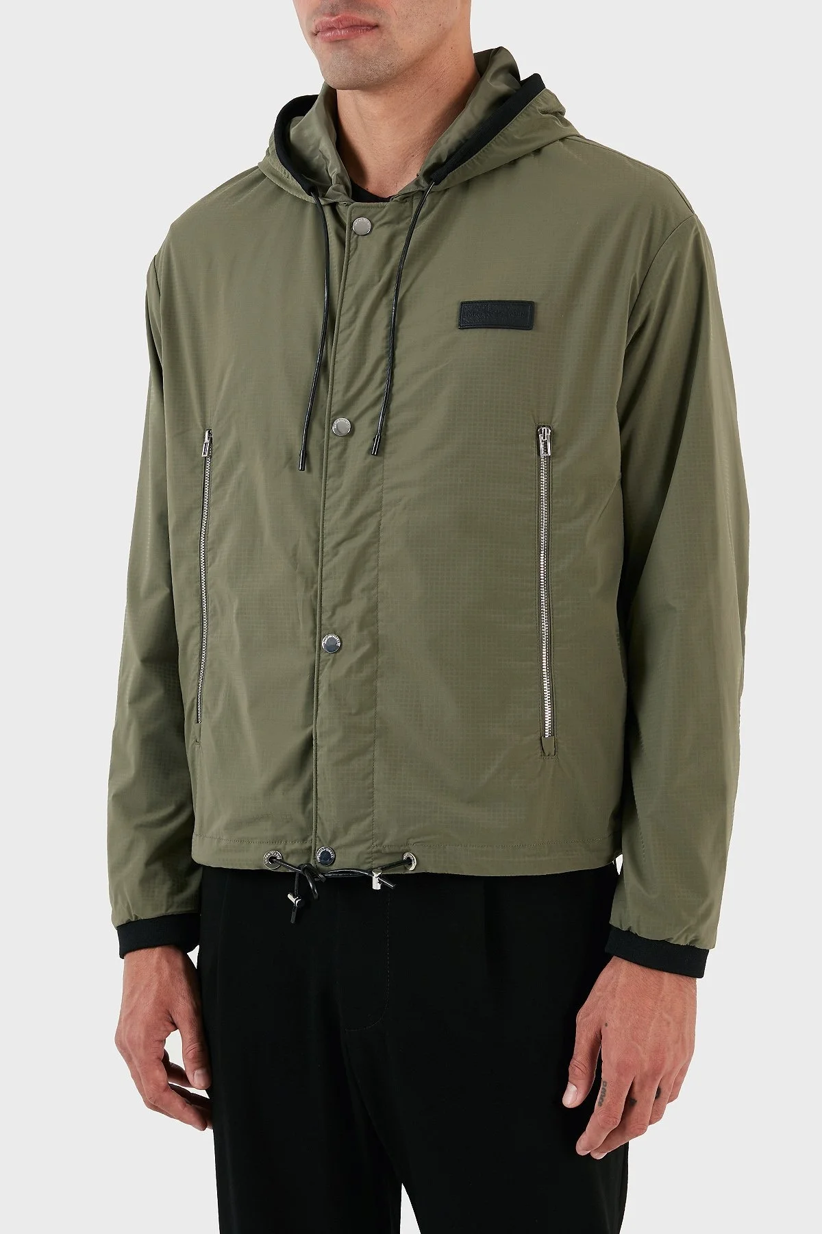 Emporio Armani Regular Fit Kapüşonlu Spor Erkek Ceket 6R1BU2 1NAMZ 0645 YEŞİL - 6