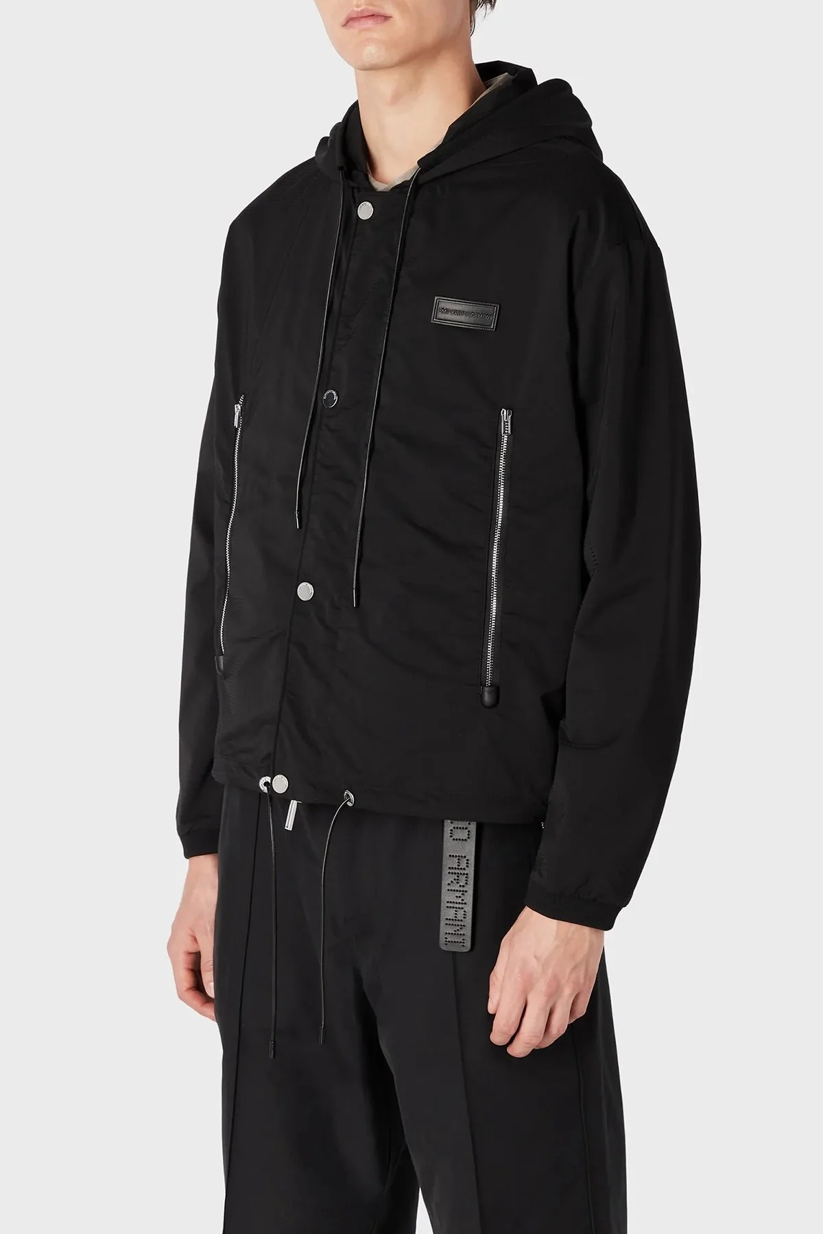 Emporio Armani Regular Fit Kapüşonlu Spor Erkek Ceket 6R1BU2 1NAMZ 0999 SİYAH - 1