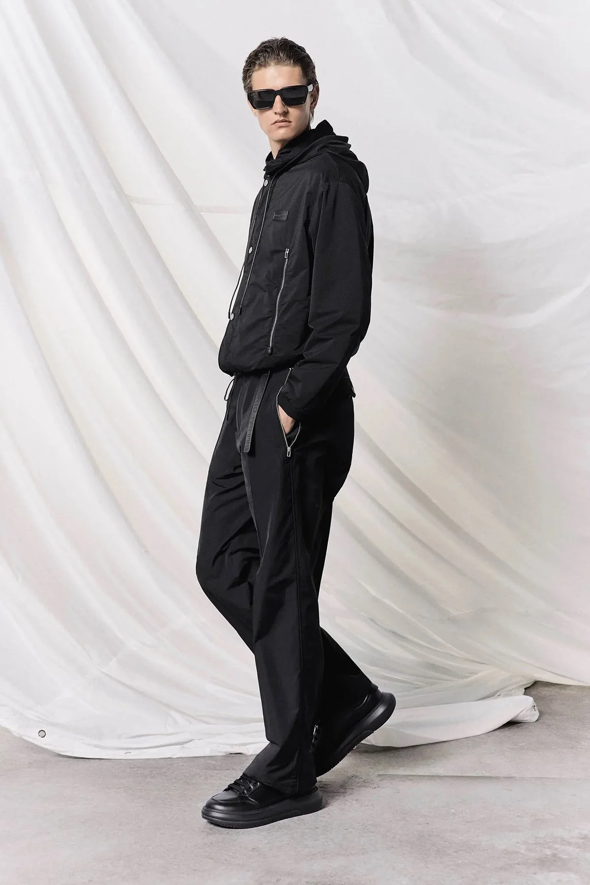 Emporio Armani Regular Fit Kapüşonlu Spor Erkek Ceket 6R1BU2 1NAMZ 0999 SİYAH - 4