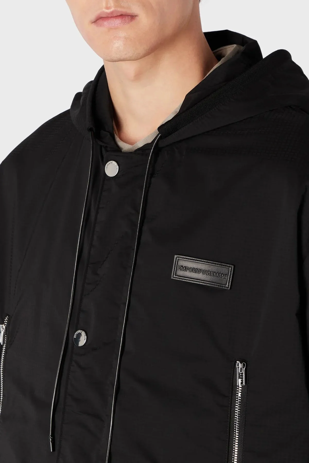 Emporio Armani Regular Fit Kapüşonlu Spor Erkek Ceket 6R1BU2 1NAMZ 0999 SİYAH - 5