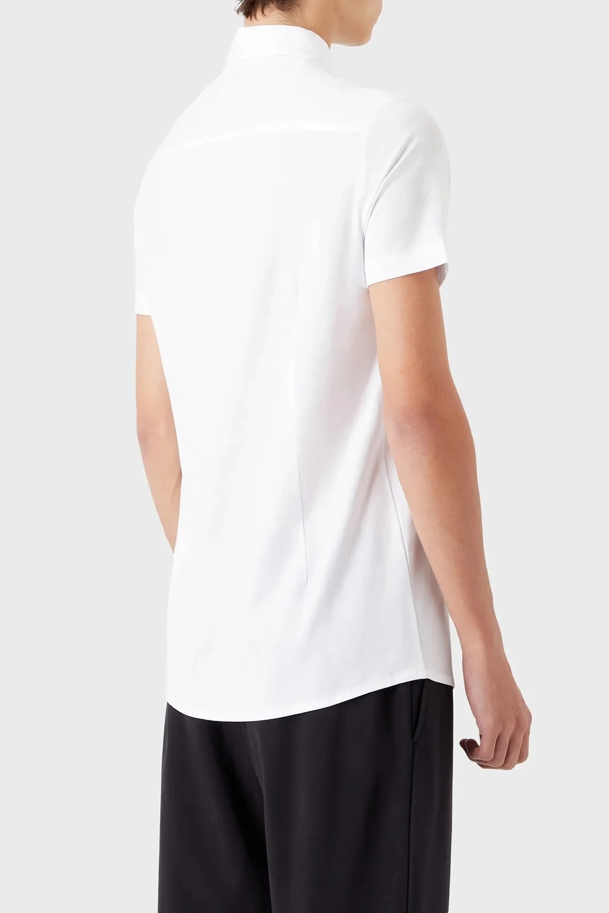 Emporio Armani Regular Fit Kısa Kol Pamuklu Erkek Gömlek 8N1CG0 1JUVZ 0100 BEYAZ - 3