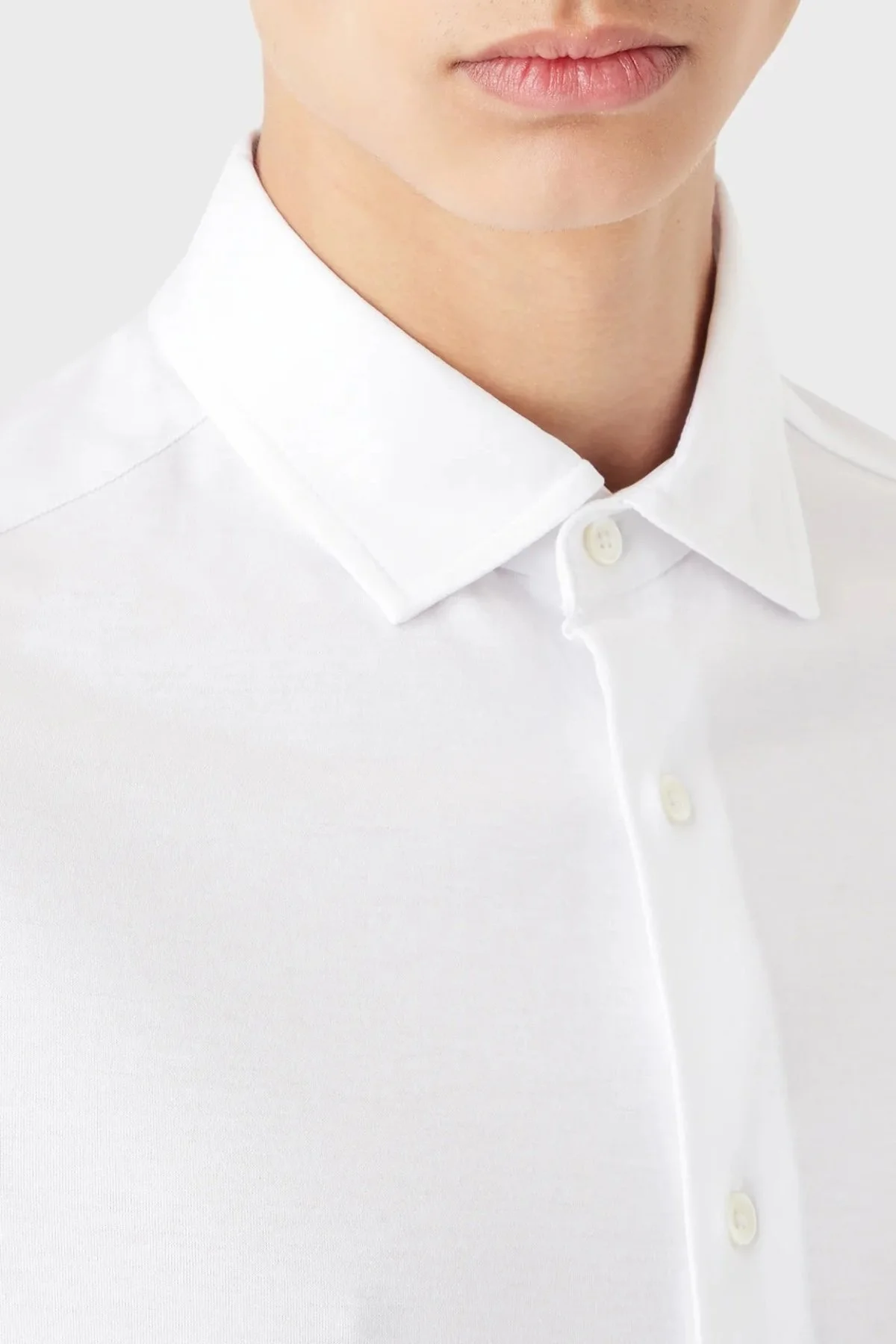 Emporio Armani Regular Fit Kısa Kol Pamuklu Erkek Gömlek 8N1CG0 1JUVZ 0100 BEYAZ - 5