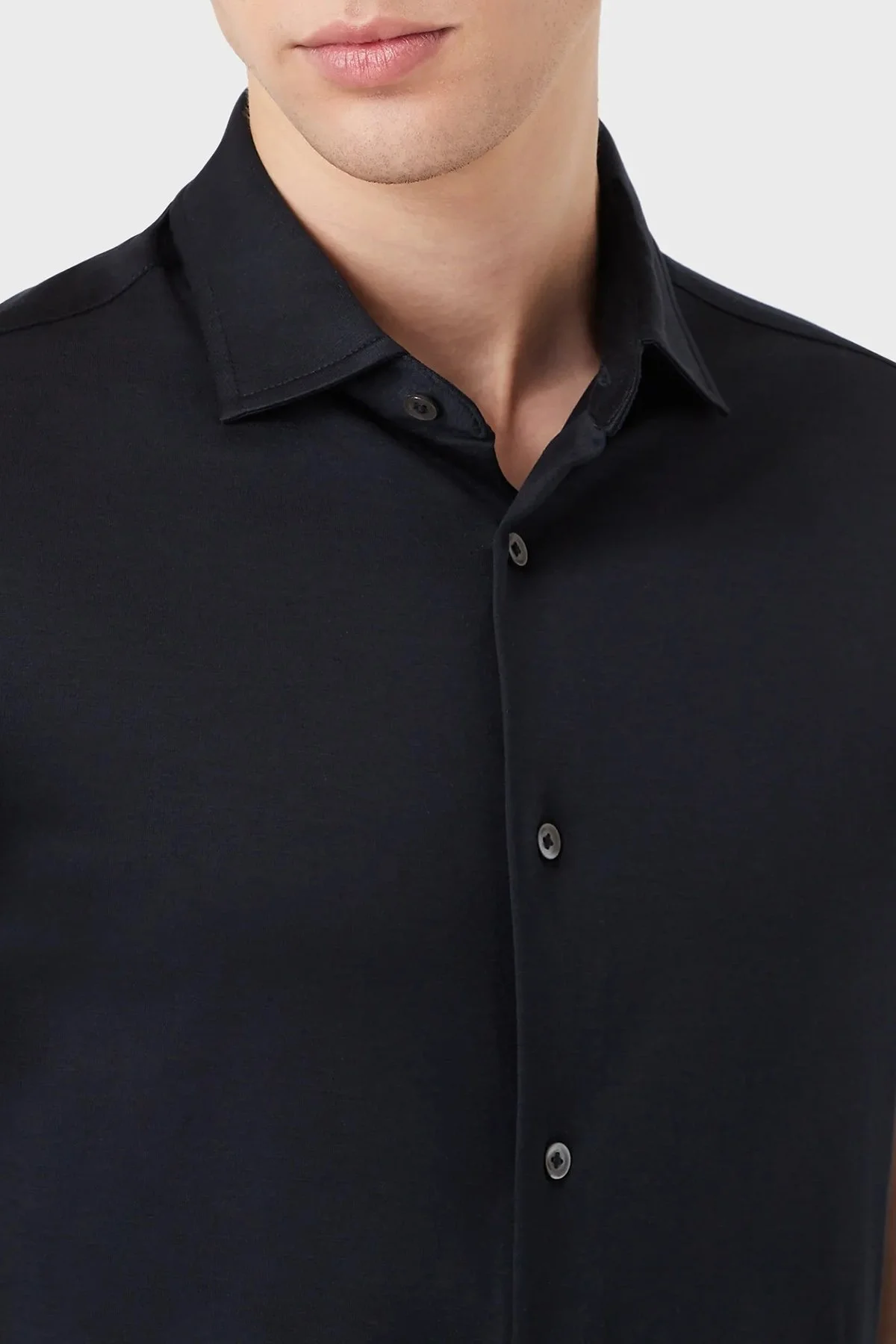 Emporio Armani Regular Fit Kısa Kol Pamuklu Erkek Gömlek 8N1CG0 1JUVZ 0920 LACİVERT - 2