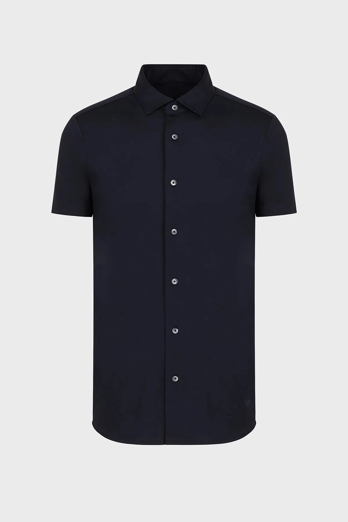 Emporio Armani Regular Fit Kısa Kol Pamuklu Erkek Gömlek 8N1CG0 1JUVZ 0920 LACİVERT - 4
