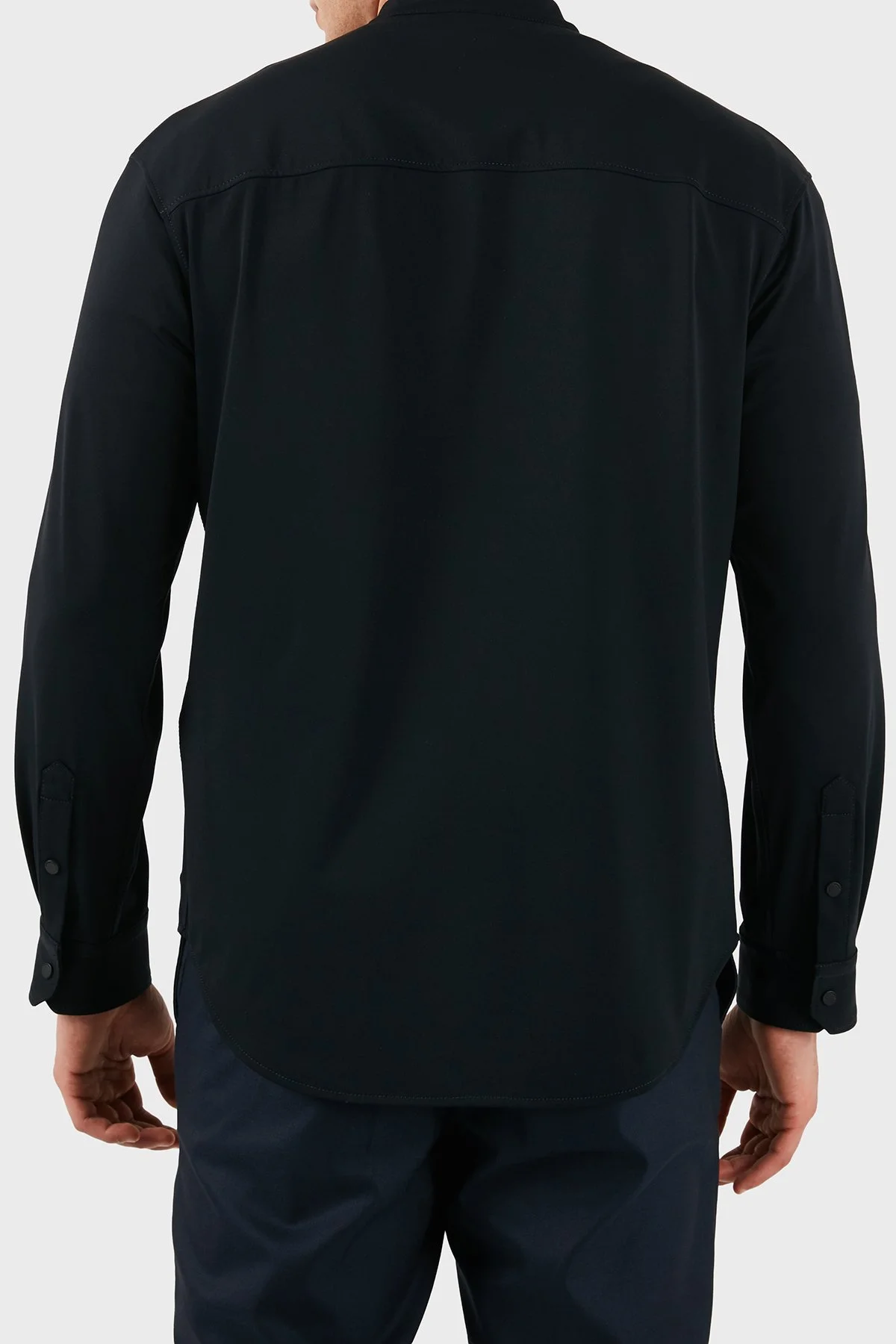 Emporio Armani Regular Fit Klasik Yaka Gizli Fermuarlı Erkek Gömlek EM005427 AF23435 UB118 LACİVERT - 2