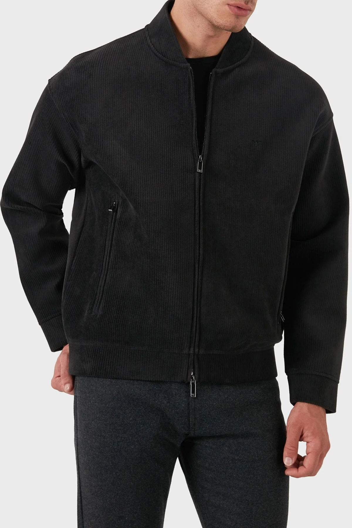 Emporio Armani Regular Fit Kolej Yaka Erkek Sweat 6D1M98 1JOWZ 0999 SİYAH - 1