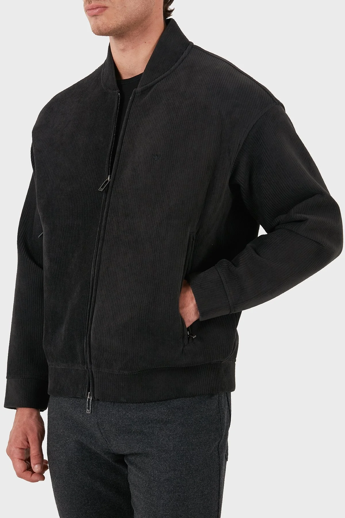 Emporio Armani Regular Fit Kolej Yaka Erkek Sweat 6D1M98 1JOWZ 0999 SİYAH - 4