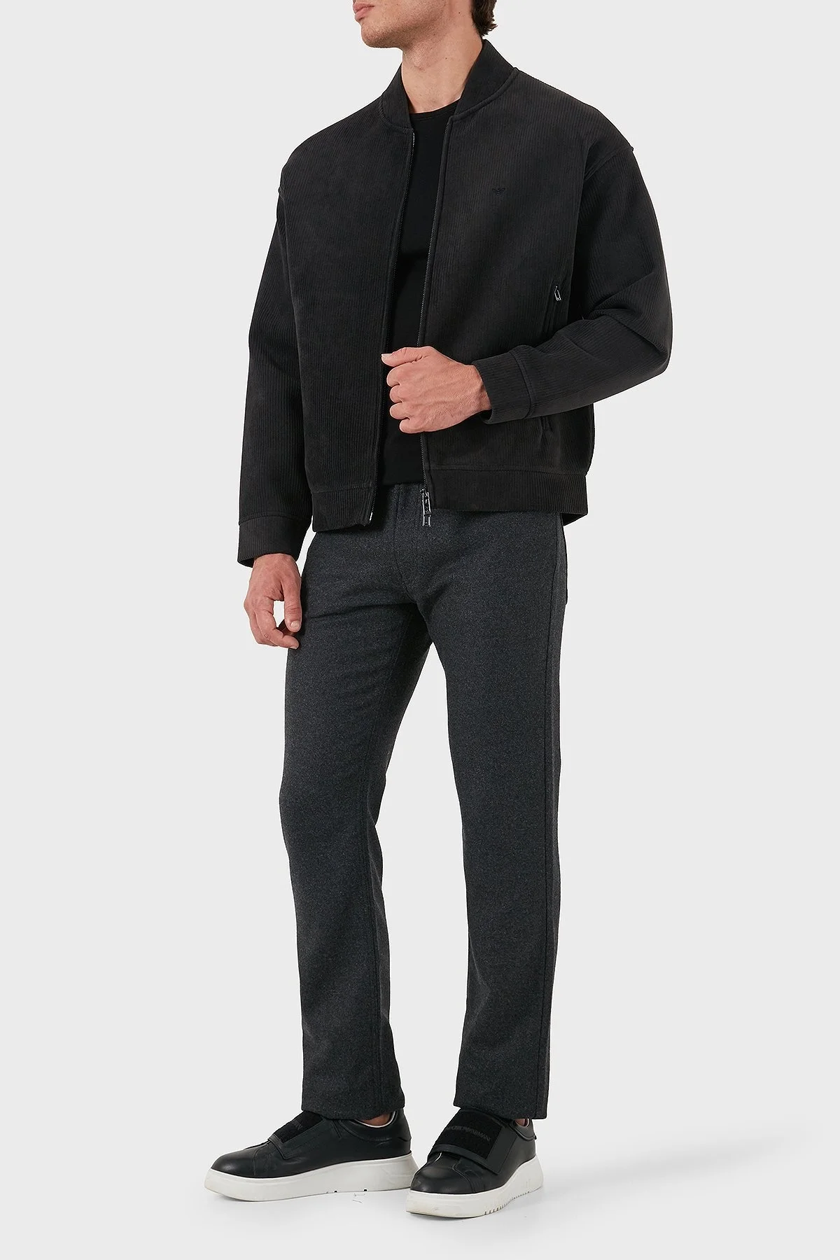 Emporio Armani Regular Fit Kolej Yaka Erkek Sweat 6D1M98 1JOWZ 0999 SİYAH - 5