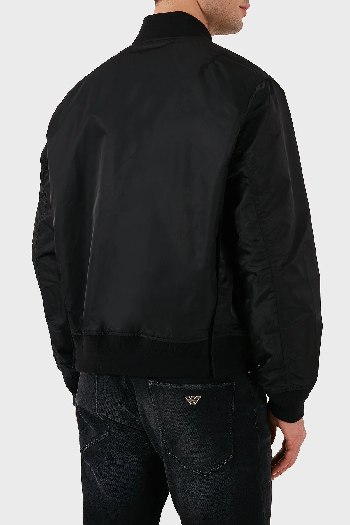 Emporio Armani Regular Fit Kolej Yaka Logolu Bomber Erkek Mont EM001865 AF15344 U8133 SİYAH - 10