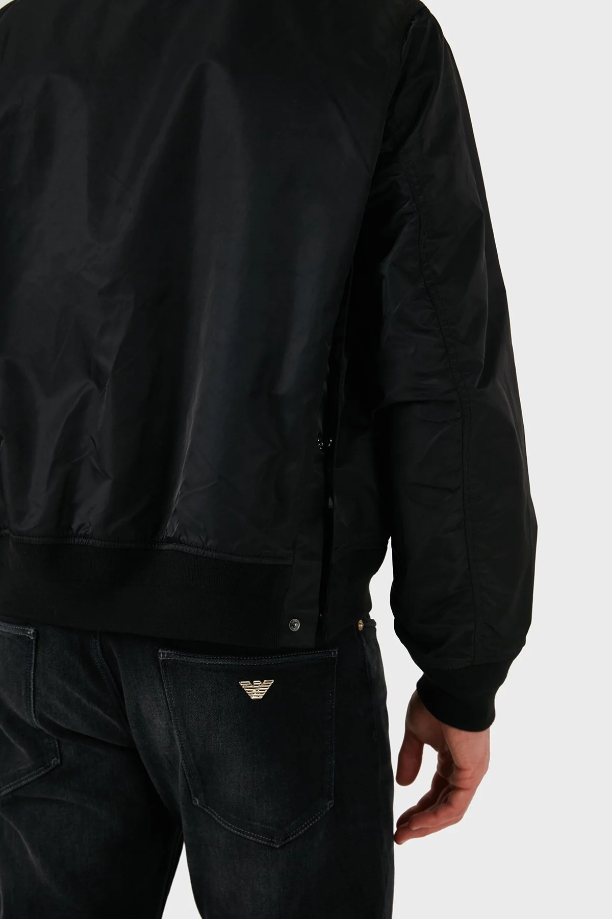 Emporio Armani Regular Fit Kolej Yaka Logolu Bomber Erkek Mont EM001865 AF15344 U8133 SİYAH - 12