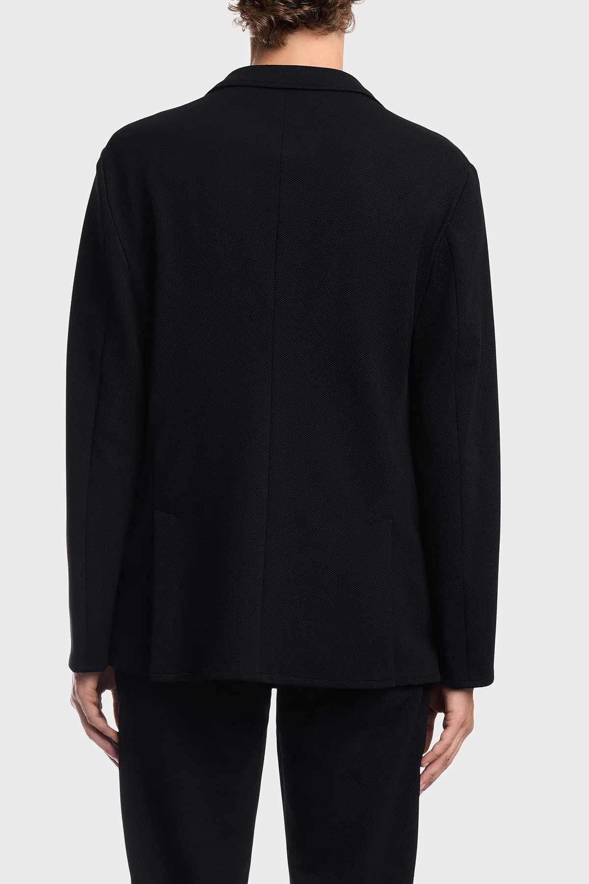 Emporio Armani Regular Fit Kruvaze Yaka Blazer Erkek Ceket EM000142 TE22904 UC001 Siyah - 3