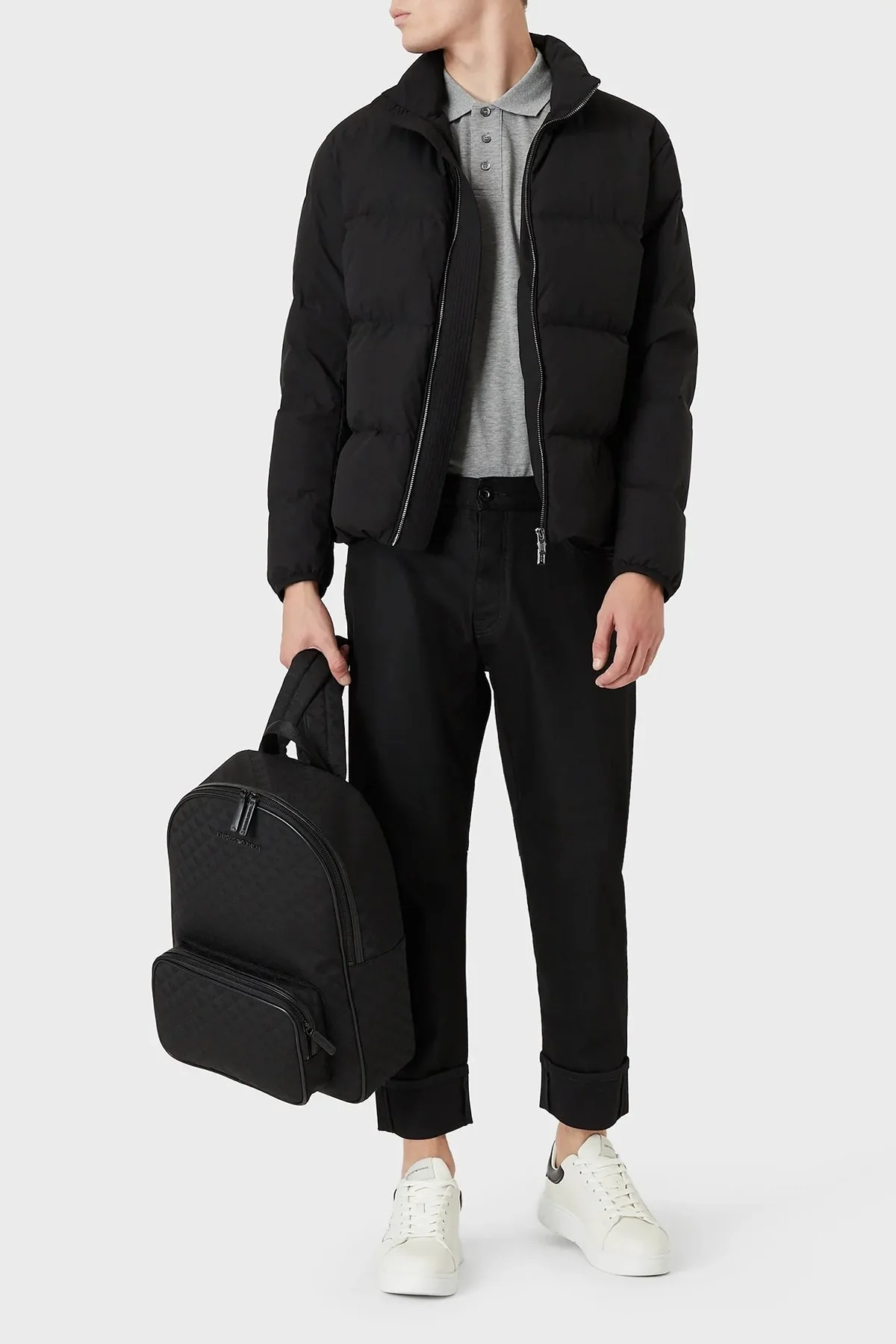 Emporio Armani Regular Fit Kuş Tüylü Erkek Mont 8N1BQ3 1NLRZ 0999 SİYAH - 1