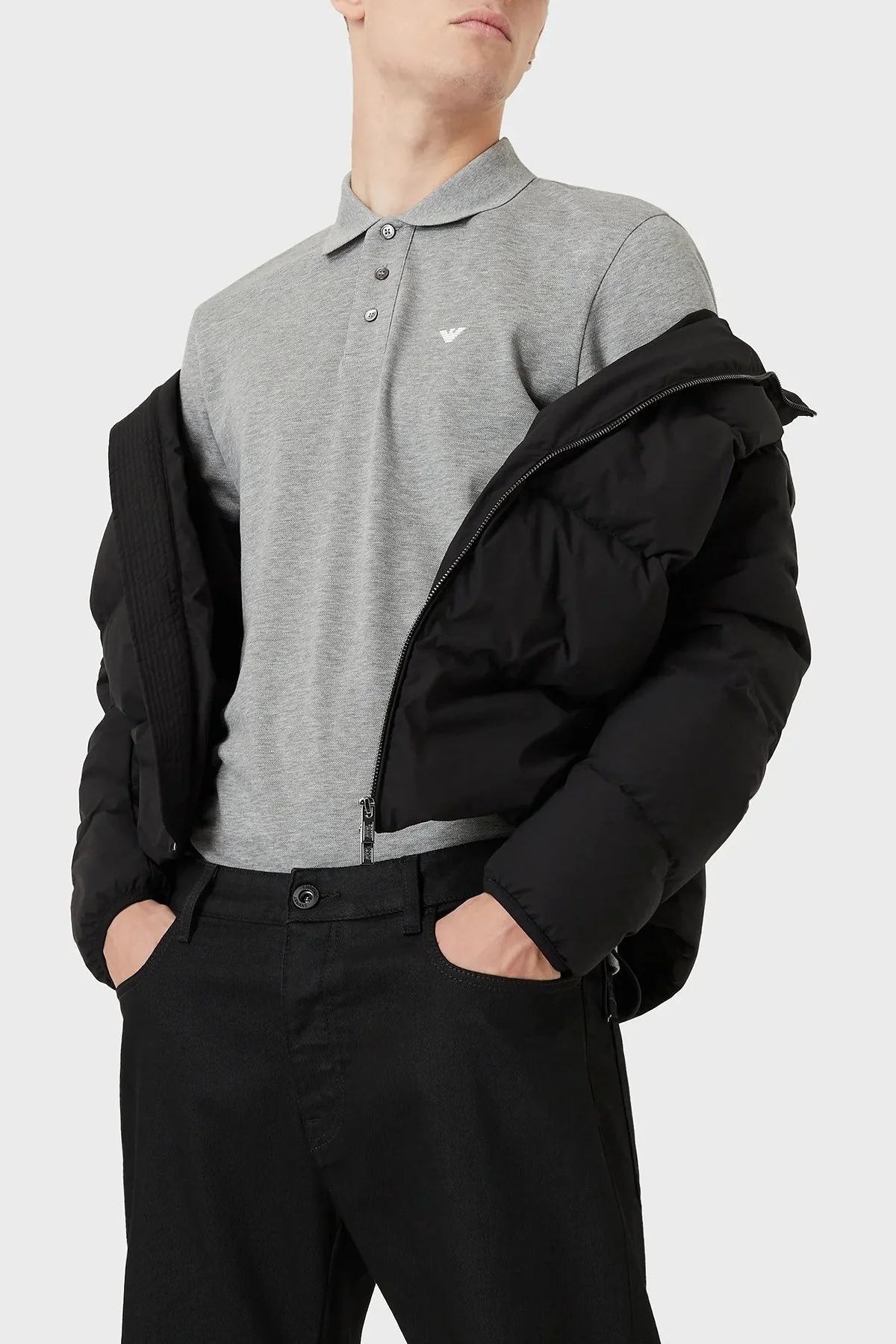 Emporio Armani Regular Fit Kuş Tüylü Erkek Mont 8N1BQ3 1NLRZ 0999 SİYAH - 2