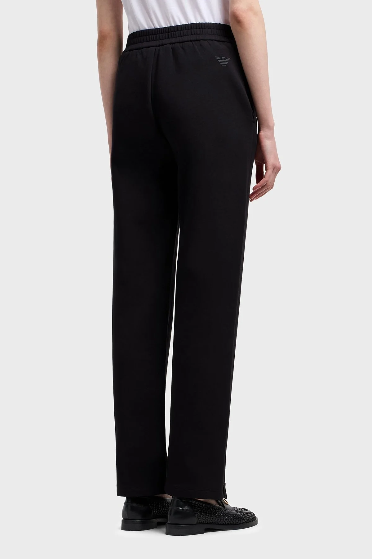 Emporio Armani Regular Fit Lastikli Bel Düz Paça Bayan Pantolon EW000484 AF10002 UC001 SİYAH - 8