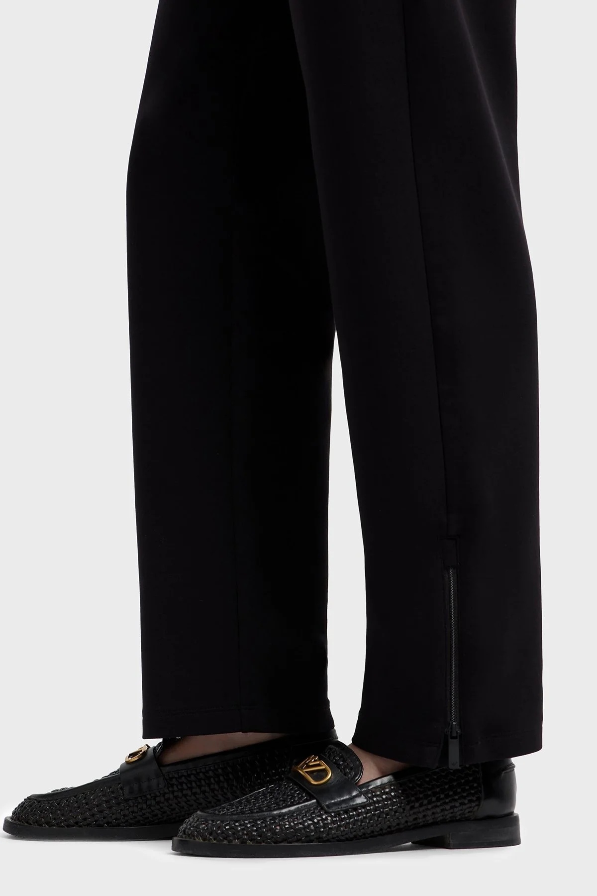 Emporio Armani Regular Fit Lastikli Bel Düz Paça Bayan Pantolon EW000484 AF10002 UC001 SİYAH - 9