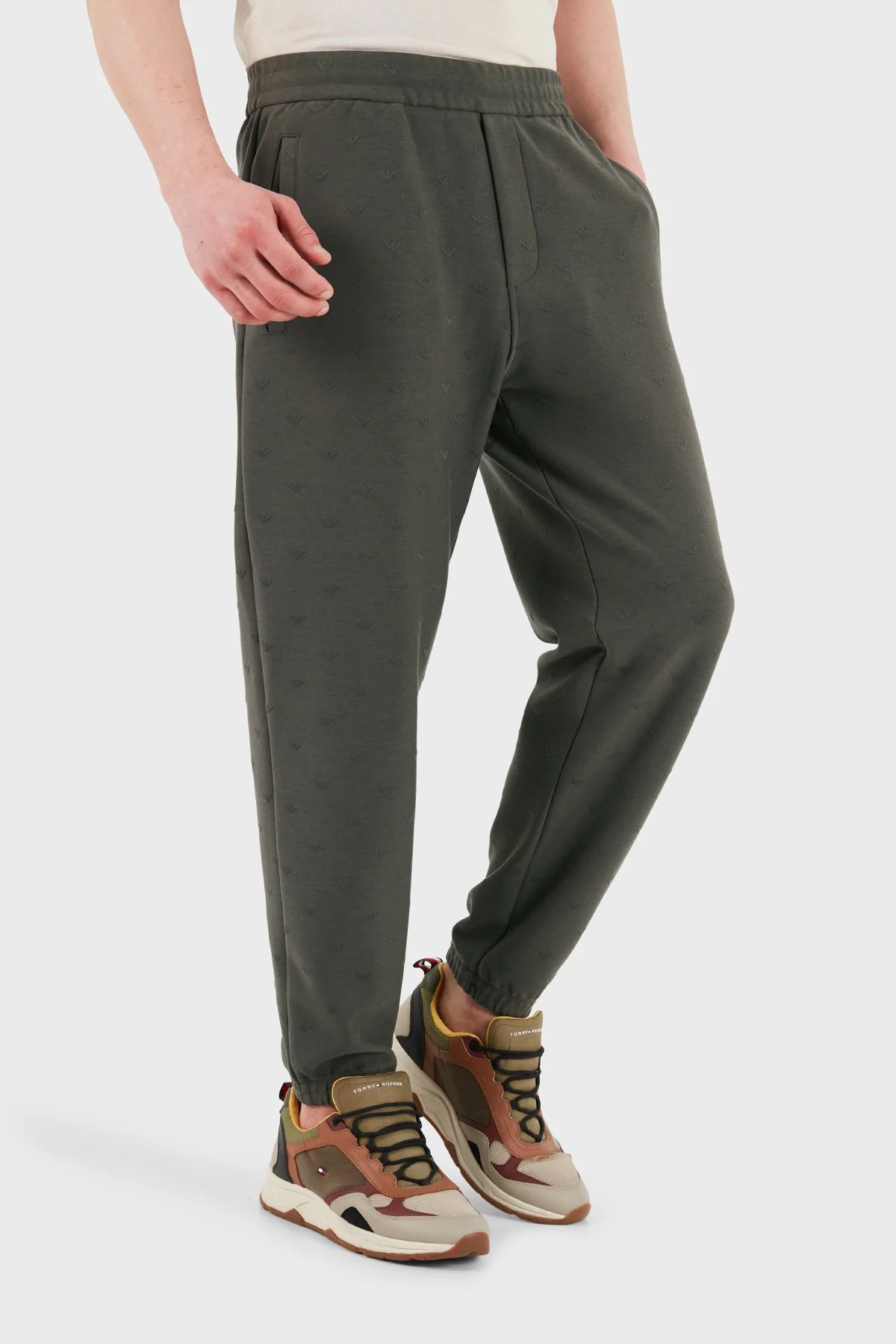 Emporio Armani Regular Fit Lastikli Bel Lastikli Paça Jogger Erkek Pantolon EM004872 AF13700 F8248 HAKİ - 5