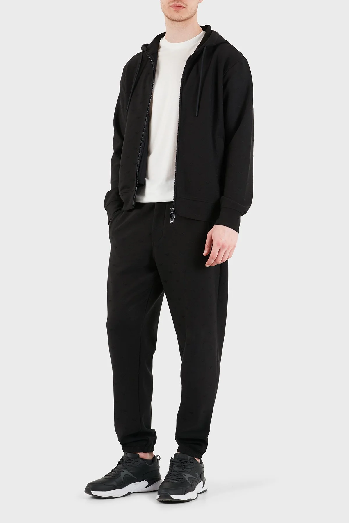 Emporio Armani Regular Fit Lastikli Bel Lastikli Paça Jogger Erkek Pantolon EM004872 AF13700 FC322 SİYAH - 2