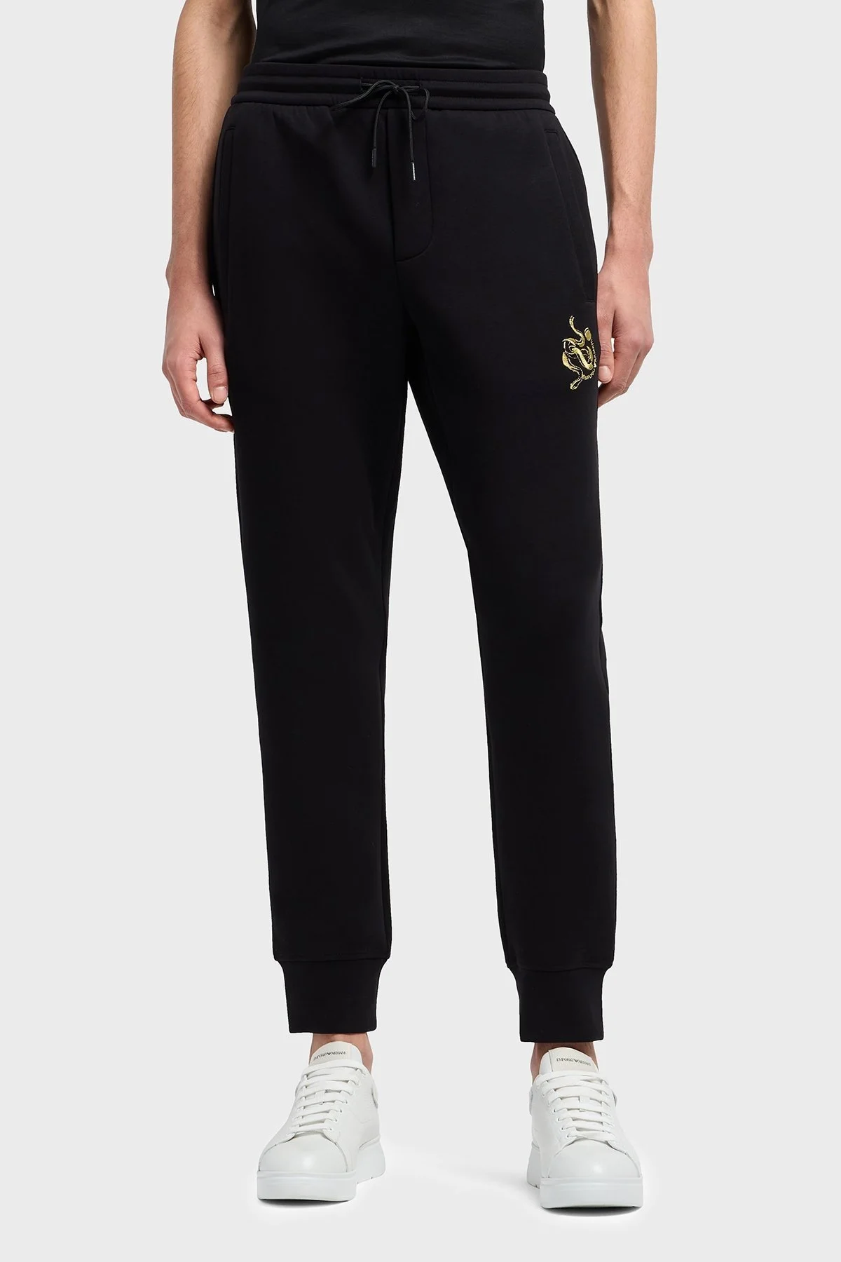 Emporio Armani Regular Fit Lastikli Bel Ribanalı Paça Jogger Erkek Pantolon EM001701 AF10013 UC001 SİYAH - 1