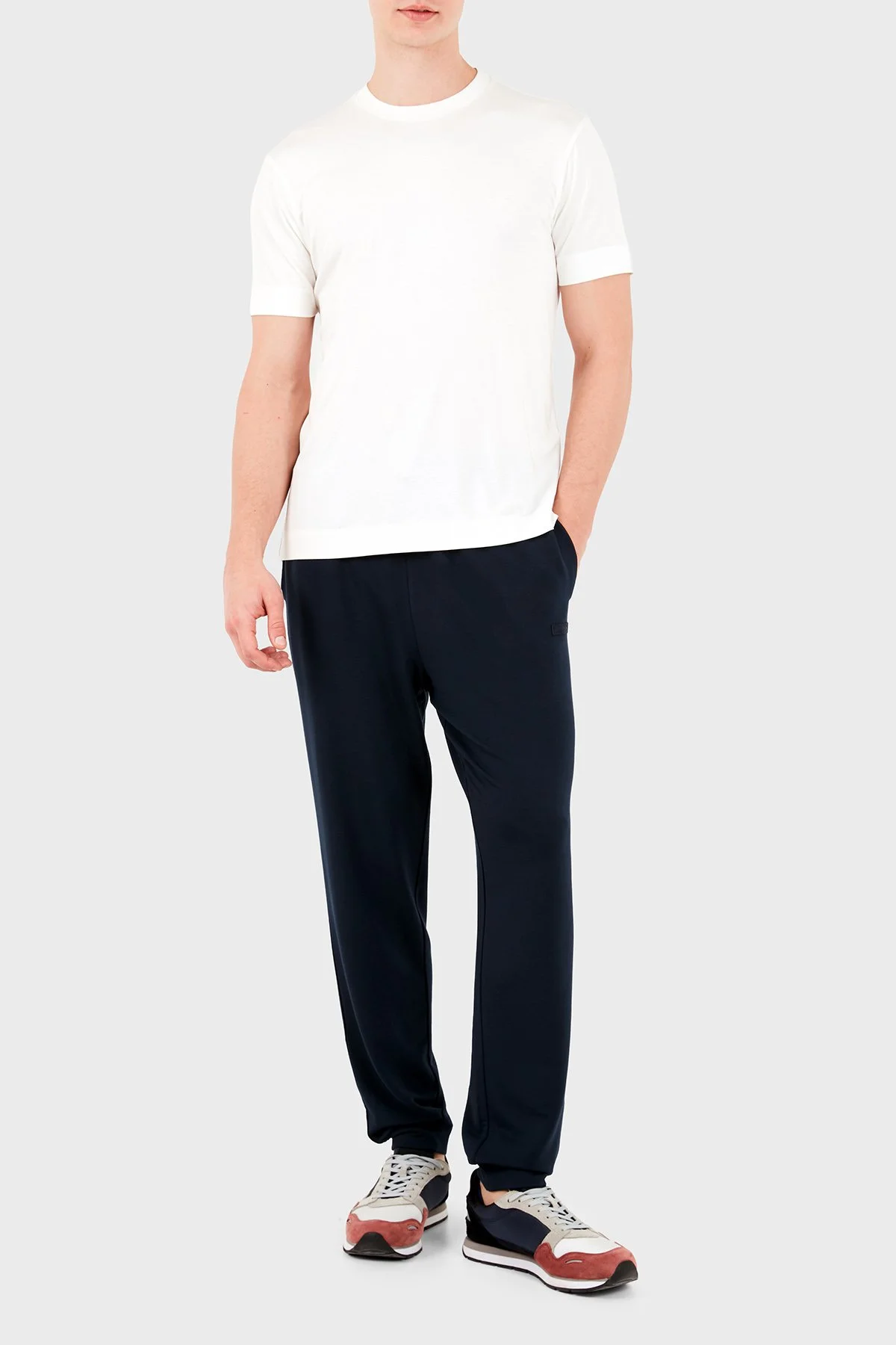 Emporio Armani Regular Fit Lastikli Paça Eşofman Altı Erkek Pantolon EM000500 AF25035 UB102 Lacivert - 2
