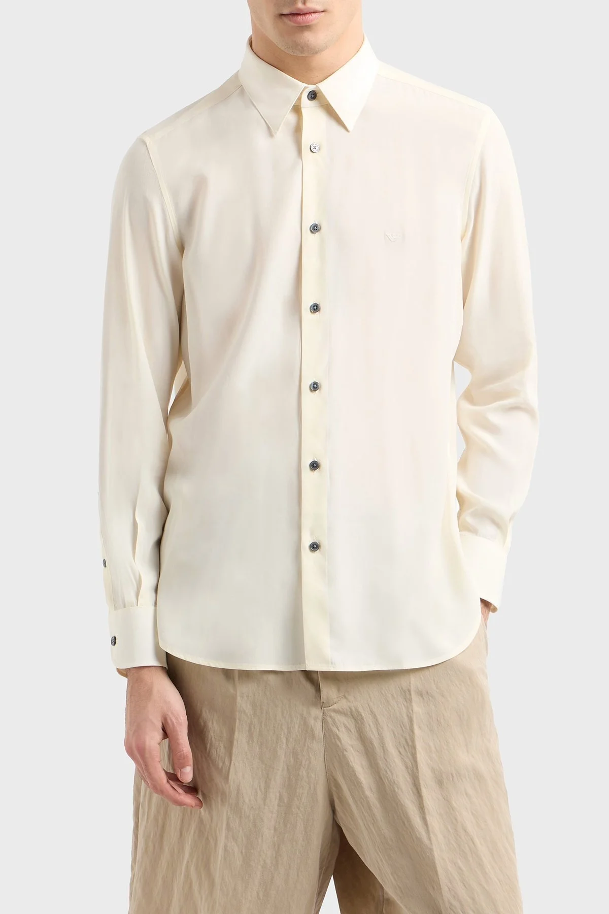 Emporio Armani Regular Fit Logolu Erkek Gömlek EM001537 AF14214 U0003 BEYAZ - 1