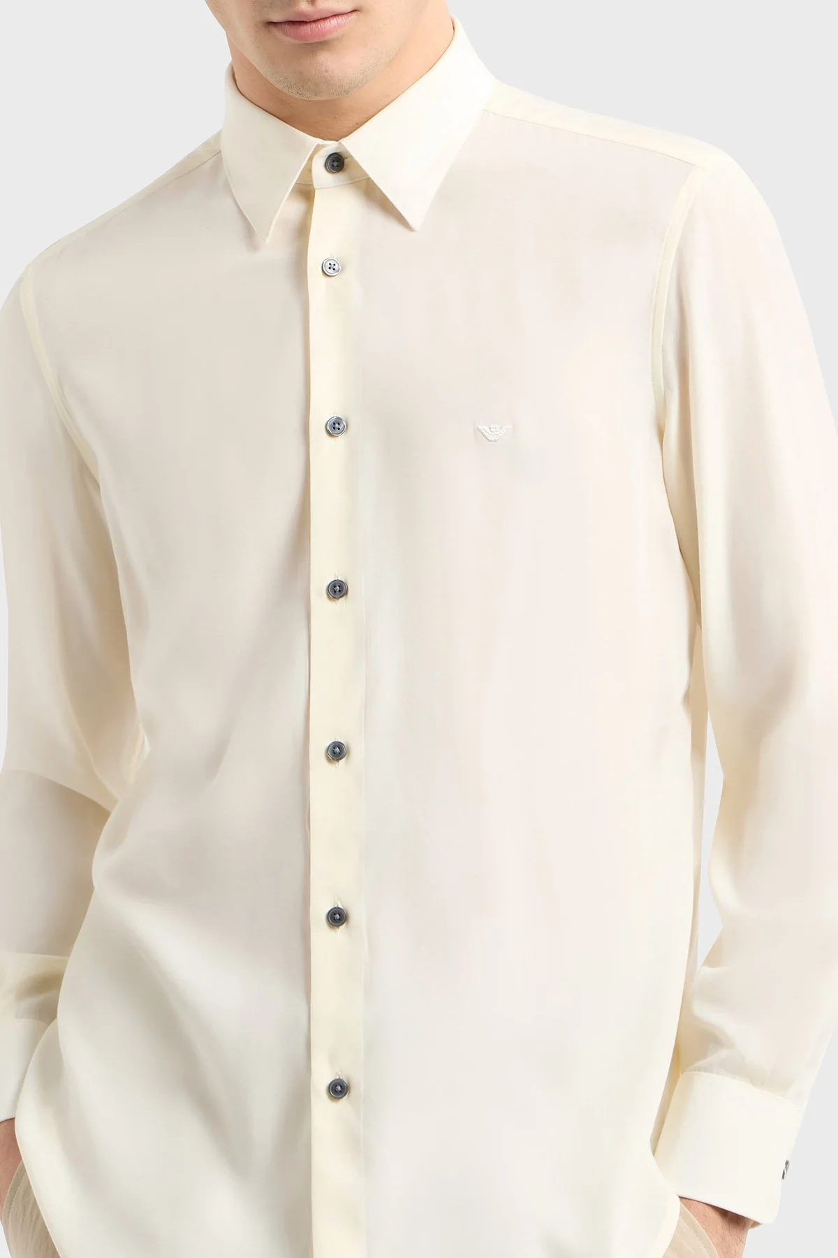 Emporio Armani Regular Fit Logolu Erkek Gömlek EM001537 AF14214 U0003 BEYAZ - 4