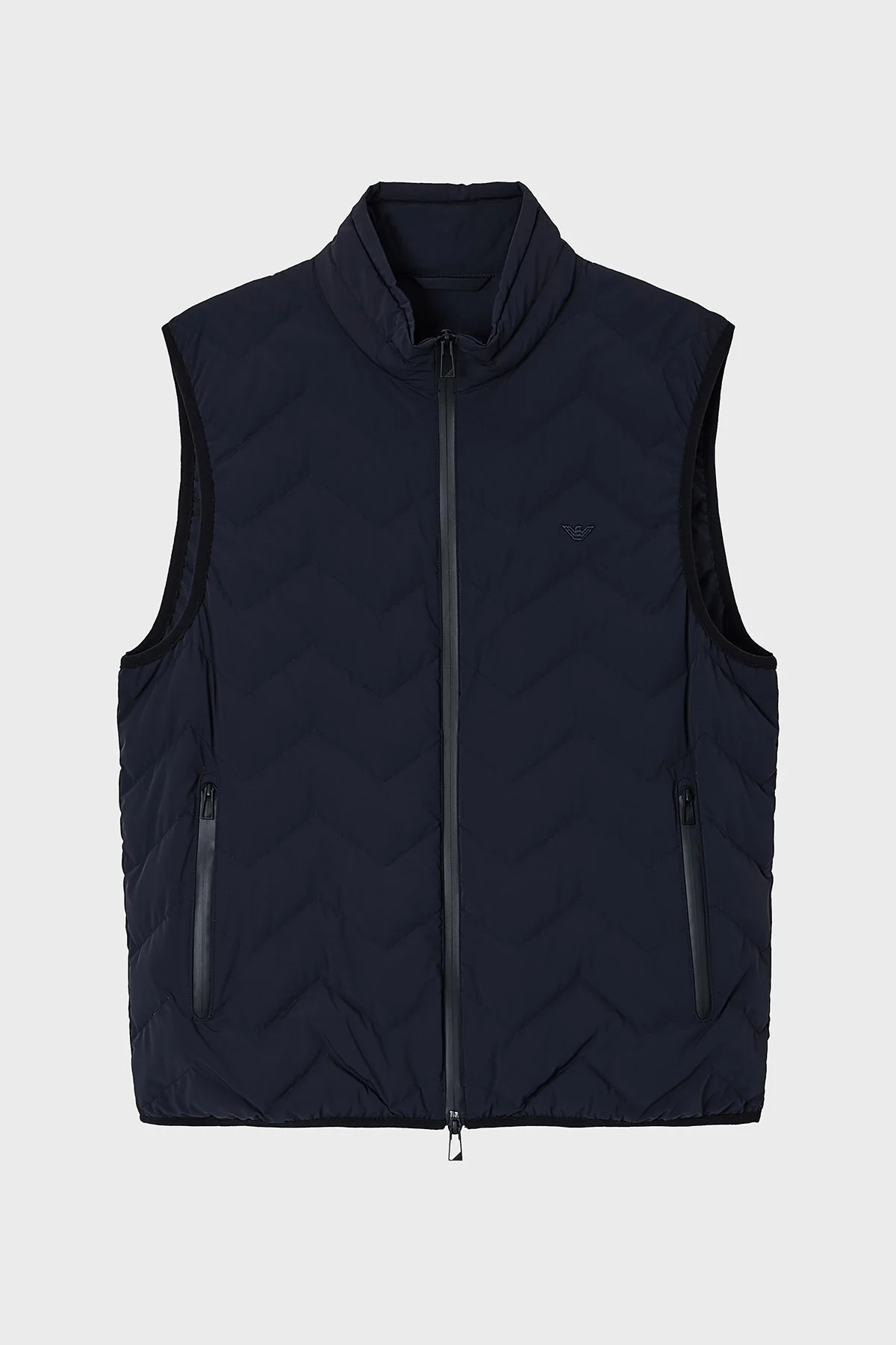 Emporio Armani Regular Fit Logolu Kapitoneli Dik Yaka Şişme Erkek Yelek EM004946 AF18499 UB118 LACİVERT - 5