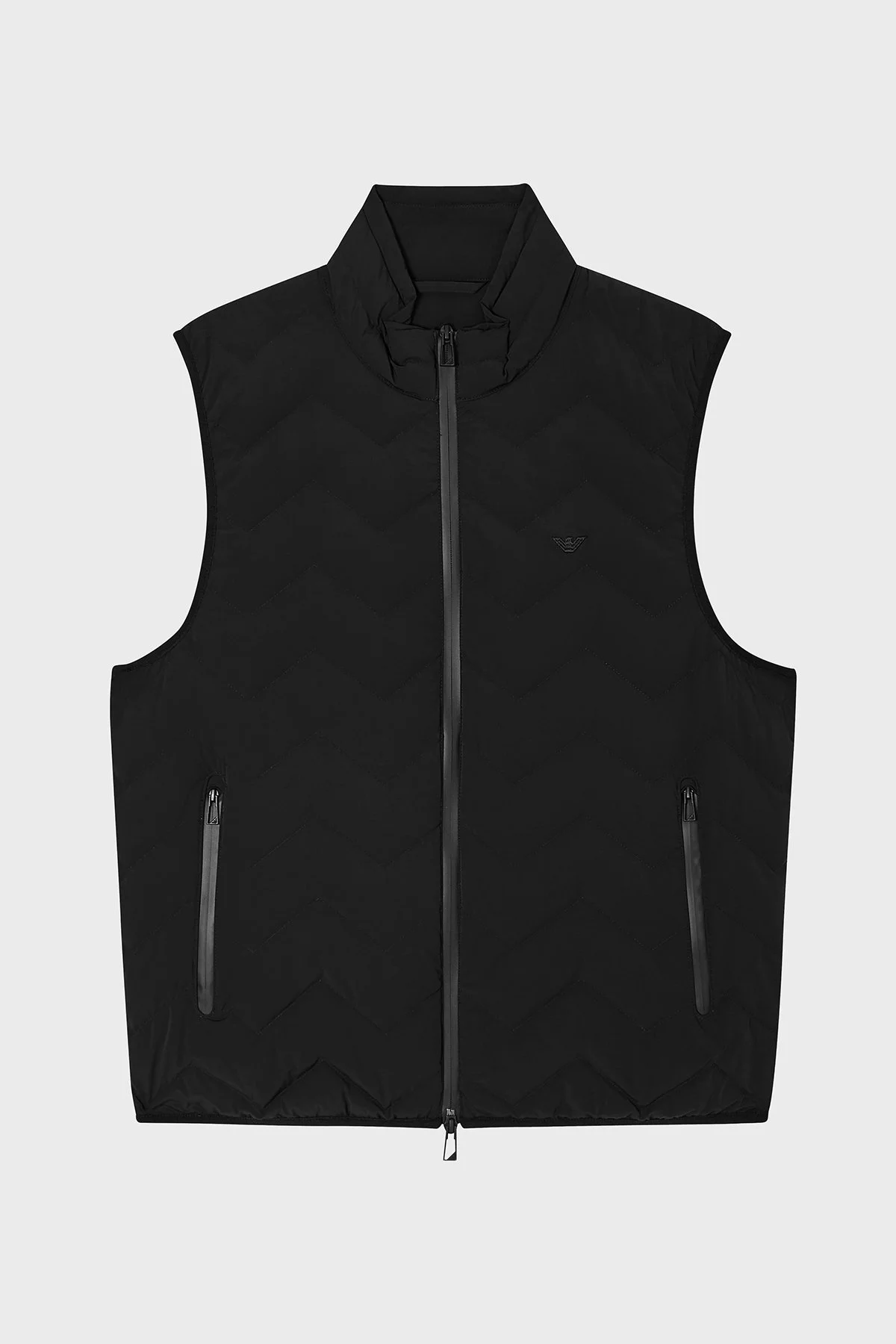 Emporio Armani Regular Fit Logolu Kapitoneli Dik Yaka Şişme Erkek Yelek EM004946 AF18499 UC001 SİYAH - 5