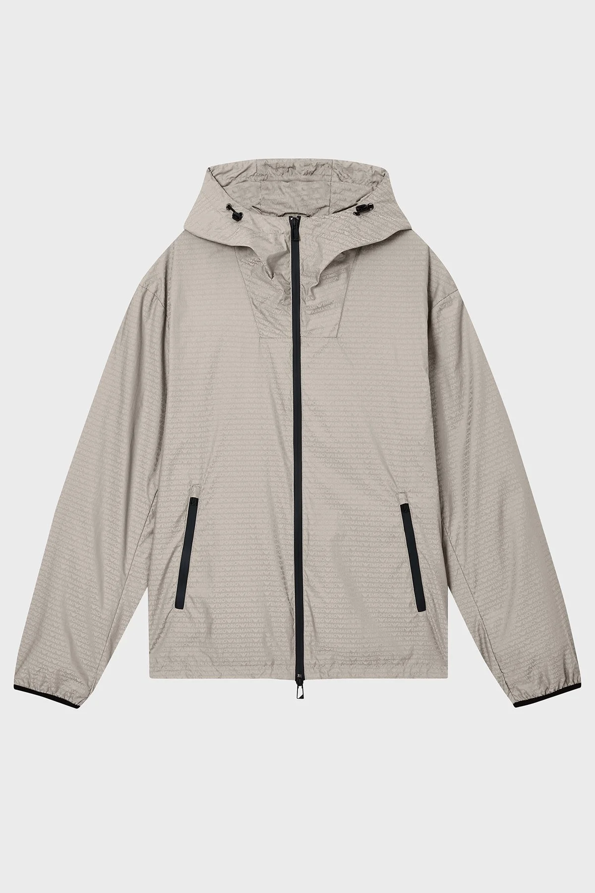 Emporio Armani Regular Fit Logolu Kapüşon Yaka Erkek Mont EM004952 AF15384 U8049 VİZON - 5