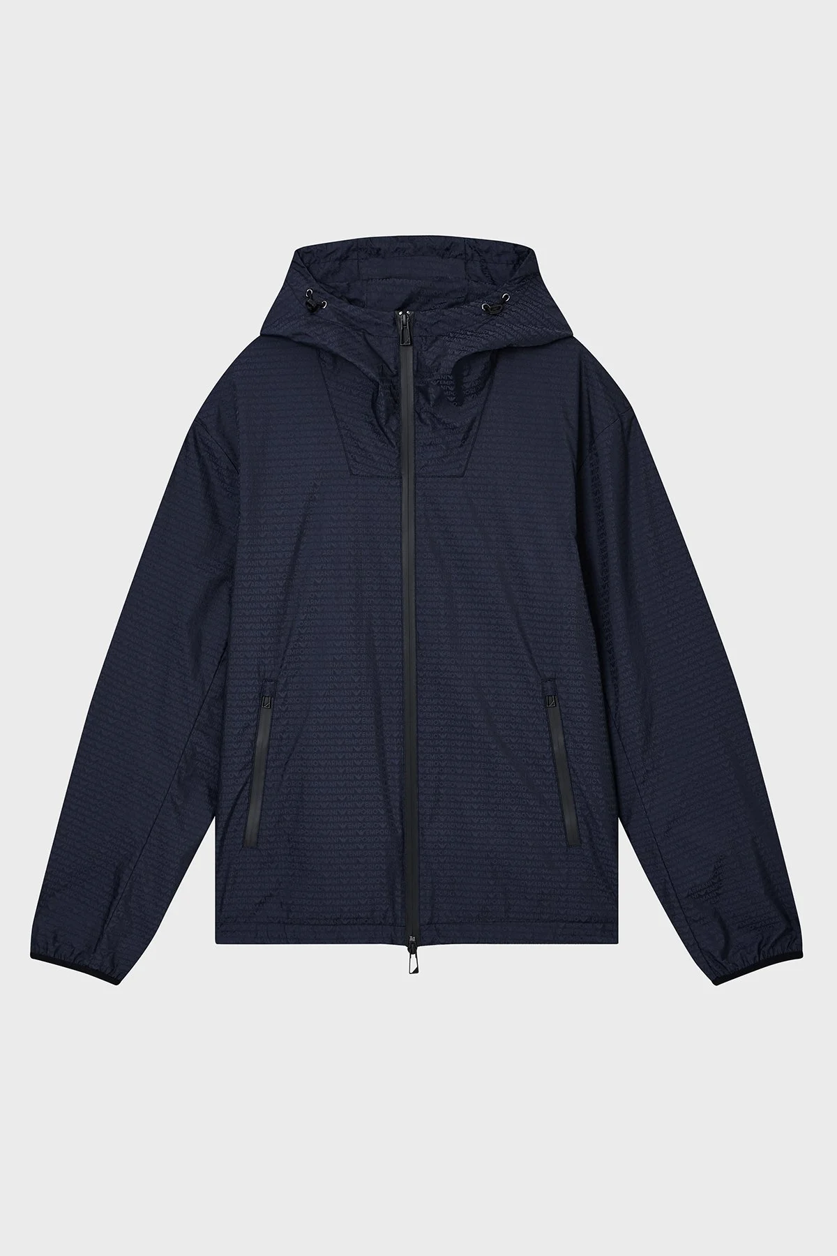 Emporio Armani Regular Fit Logolu Kapüşon Yaka Erkek Mont EM004952 AF15384 UB118 LACİVERT - 5