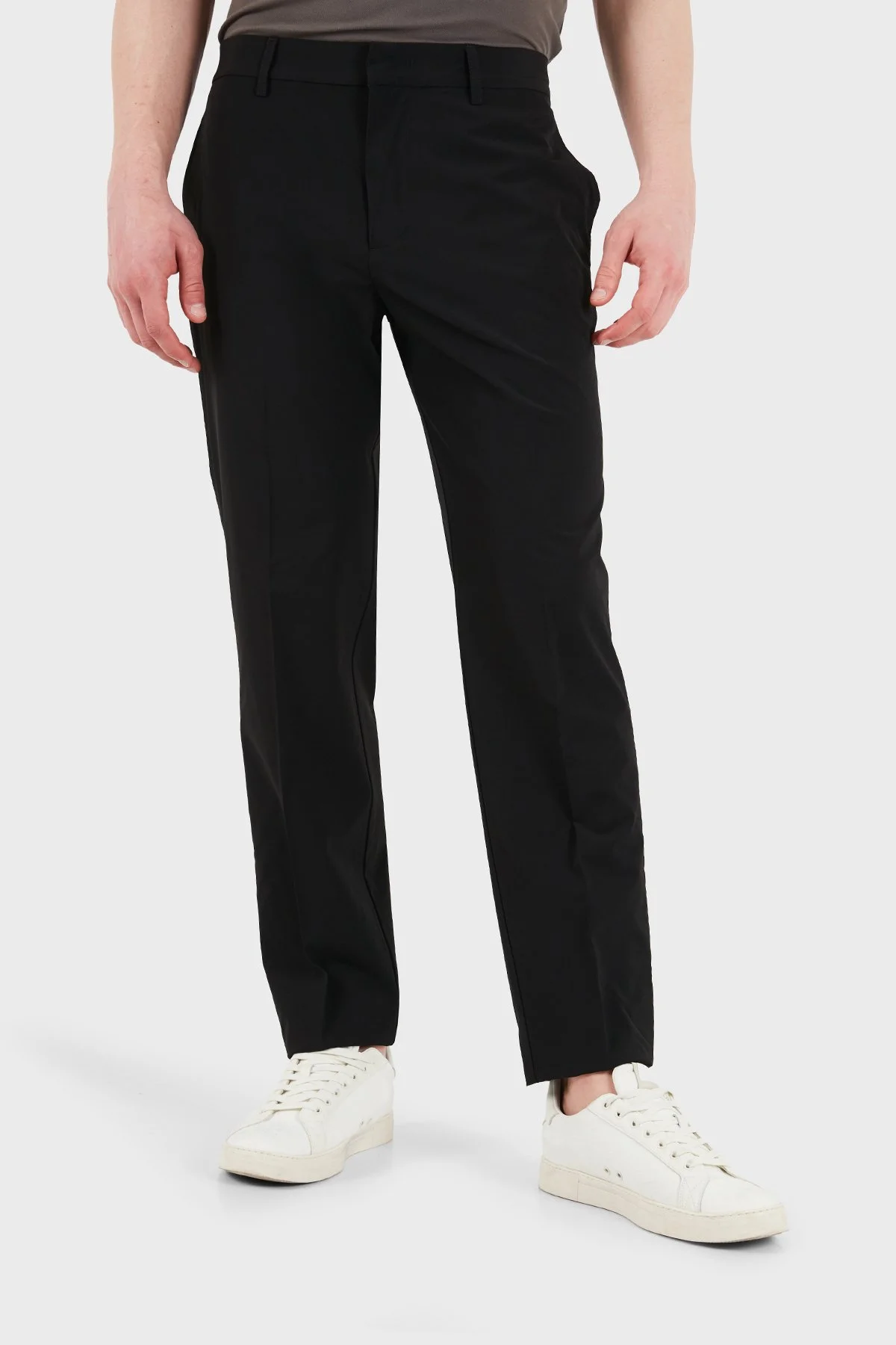 Emporio Armani Regular Fit Normal Bel Daralan Paça Erkek Pantolon EM001505 AF21368 UC001 SİYAH - 4